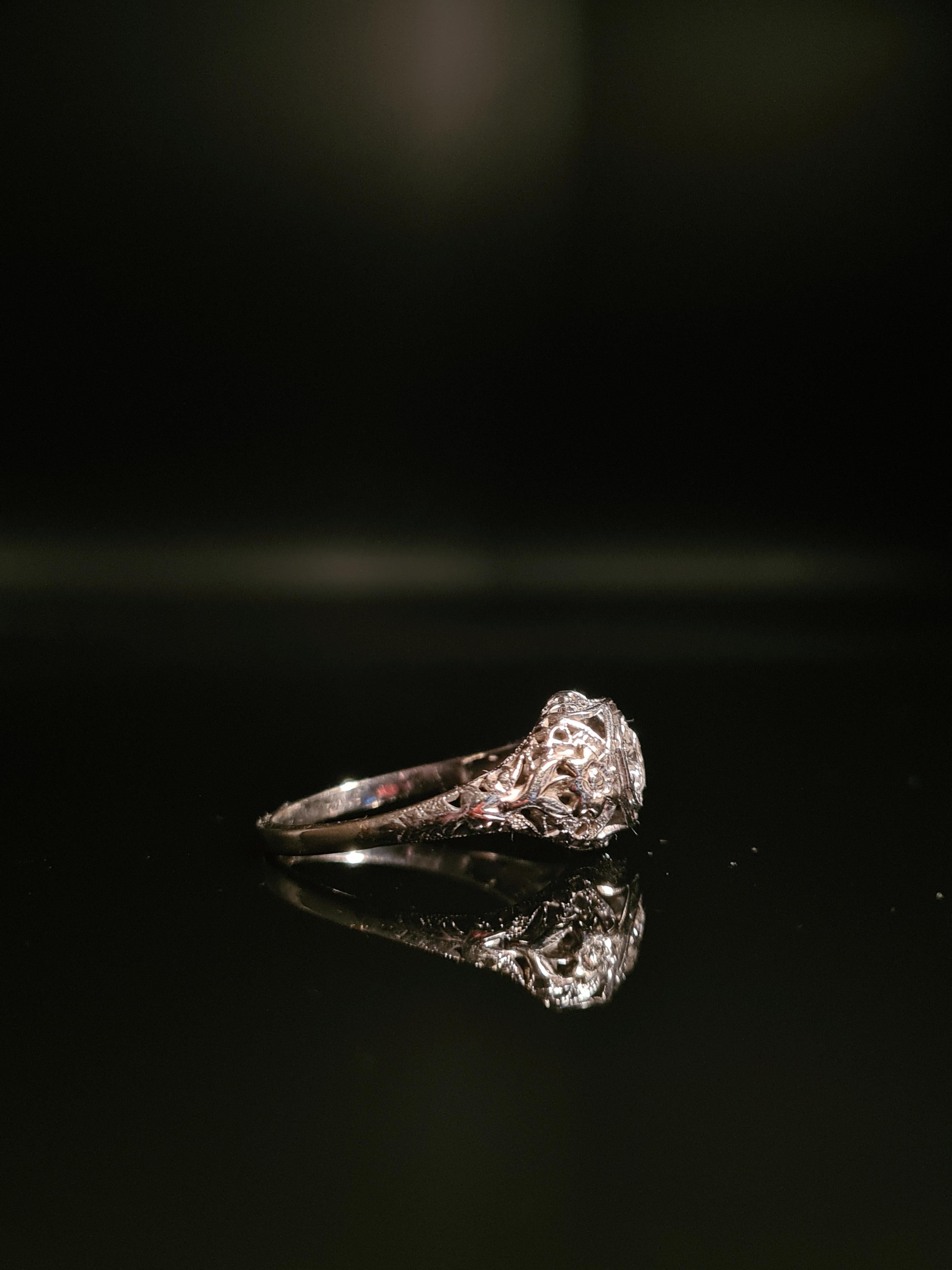 Prächtiger Art Deco Diamant-Verlobungsring 3
