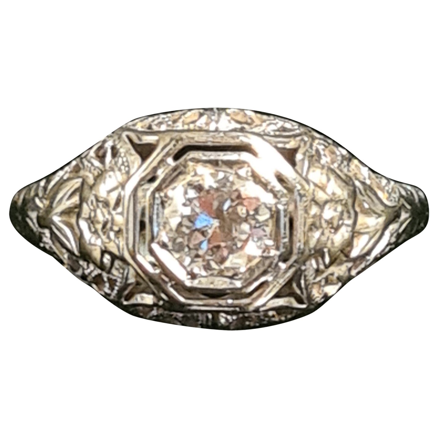 Prächtiger Art Deco Diamant-Verlobungsring