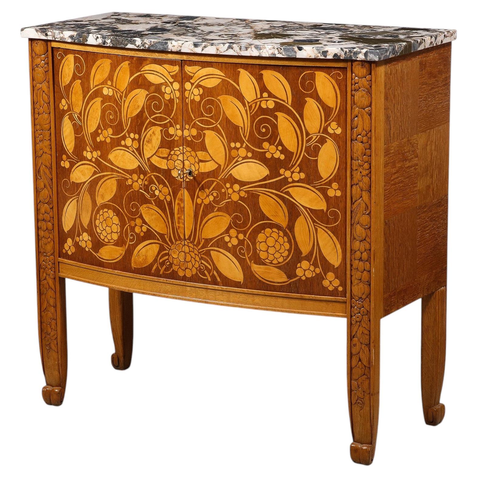 Superb Art Deco Inlaid Credenza, by Michel Dufet For Sale