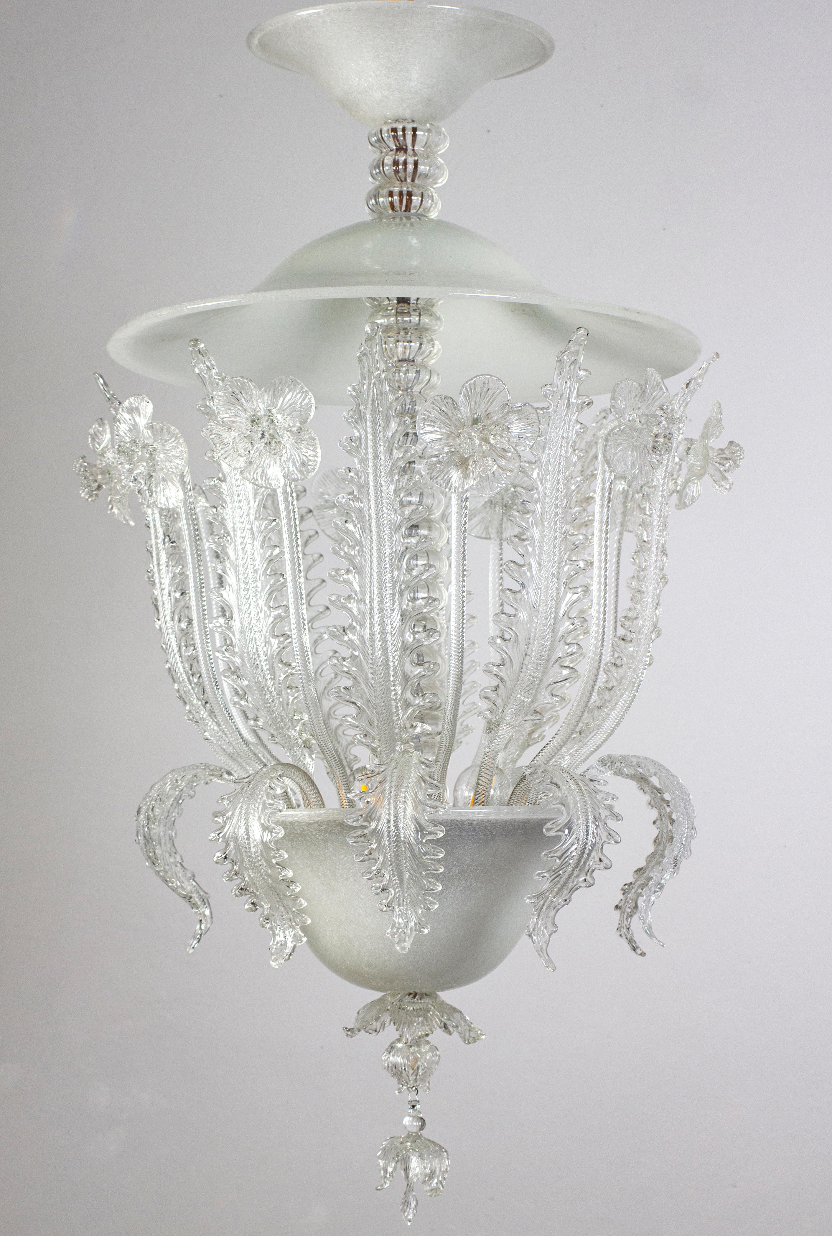 Superb Art Deco Murano Glass Chandelier by Ercole Barovier, 1930s For Sale 6