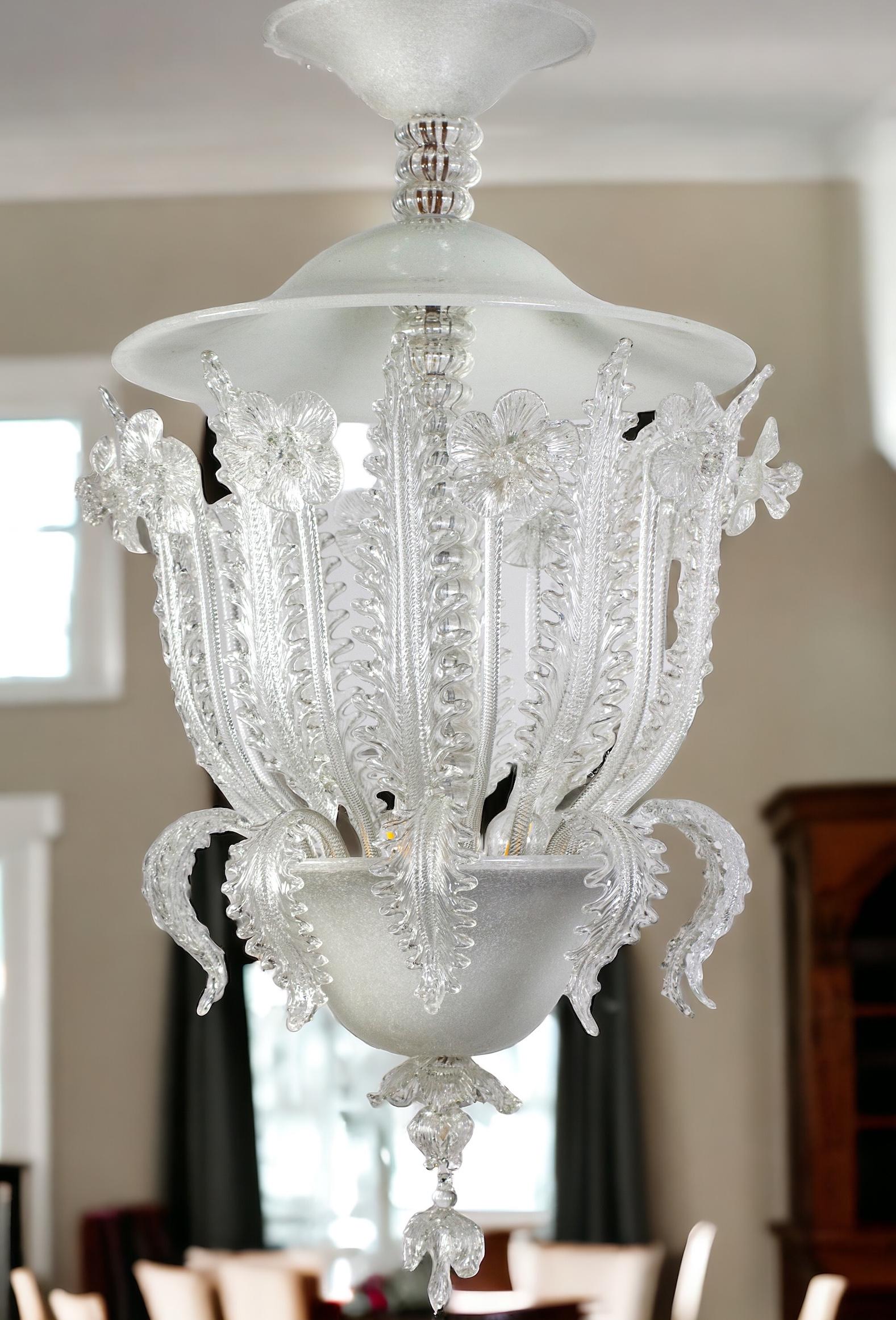 Superb Art Deco Murano Glass Chandelier by Ercole Barovier, 1930s For Sale 1