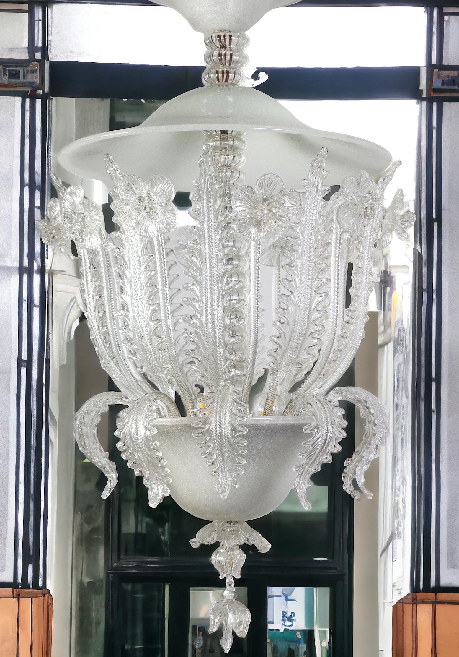 Superb Art Deco Murano Glass Chandelier by Ercole Barovier, 1930s For Sale 2