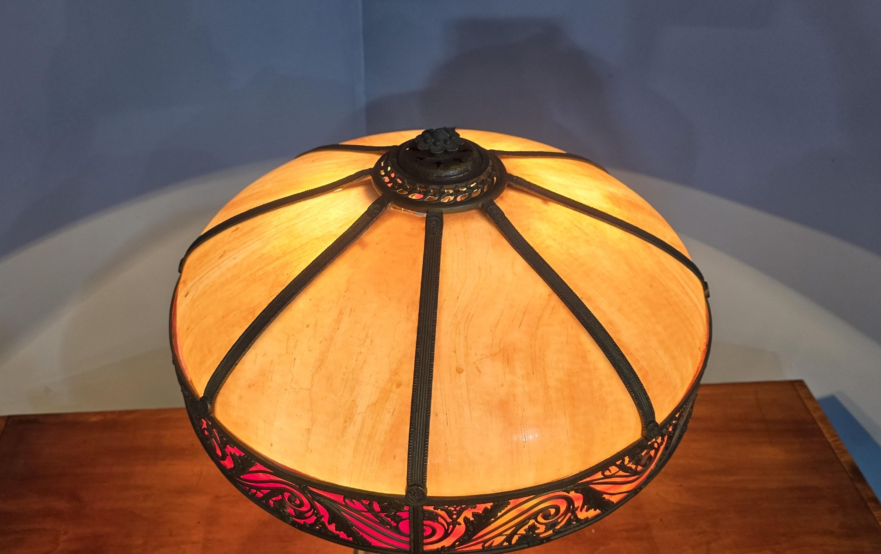 Superba lampada Art Noveau di The Charles Parker Company in vendita 1