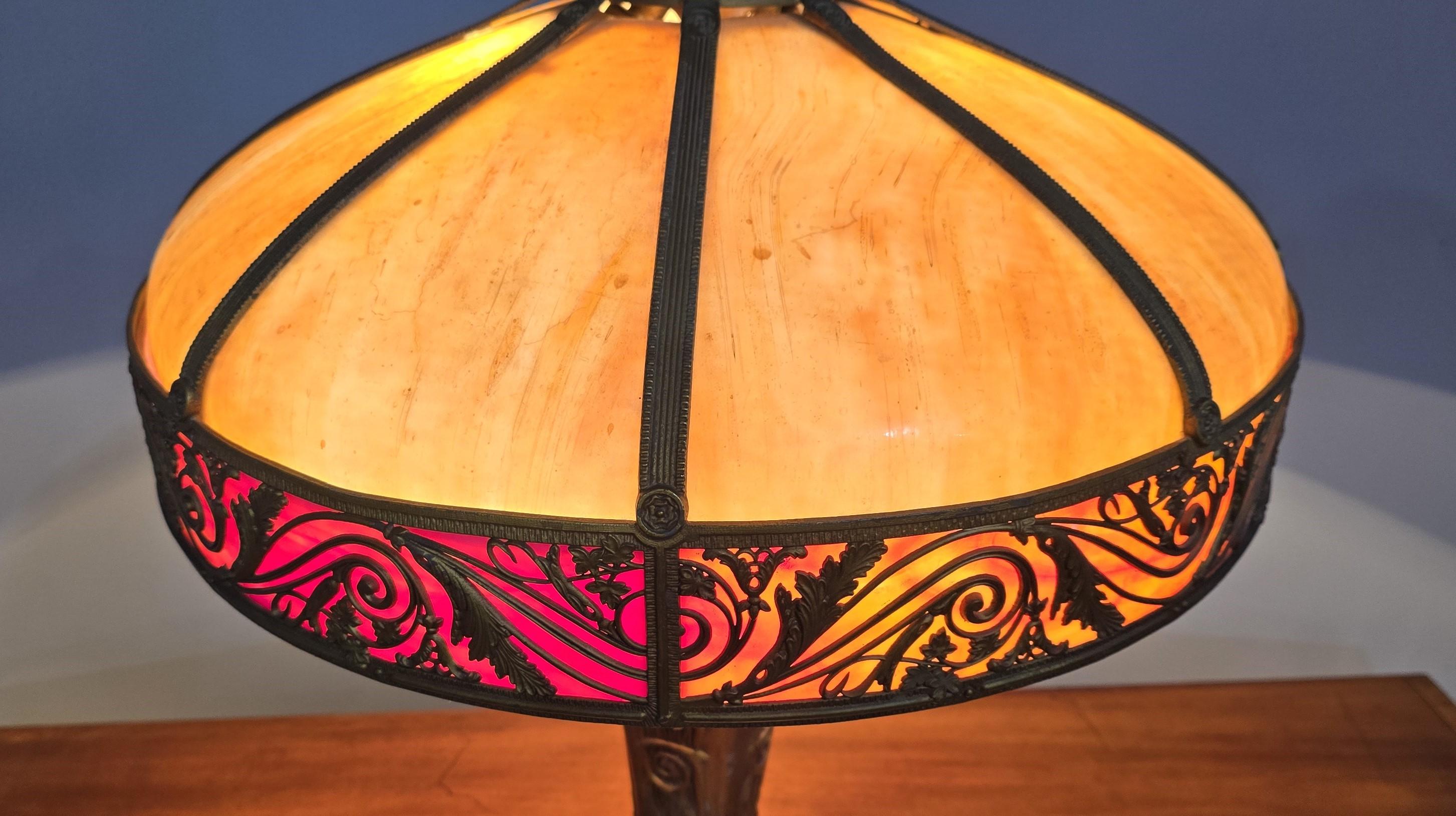 Superba lampada Art Noveau di The Charles Parker Company in vendita 2