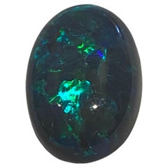 Superbe opale noire australienne libre de type 1 de 9,20 carats. La crête de la foudre. GSL.