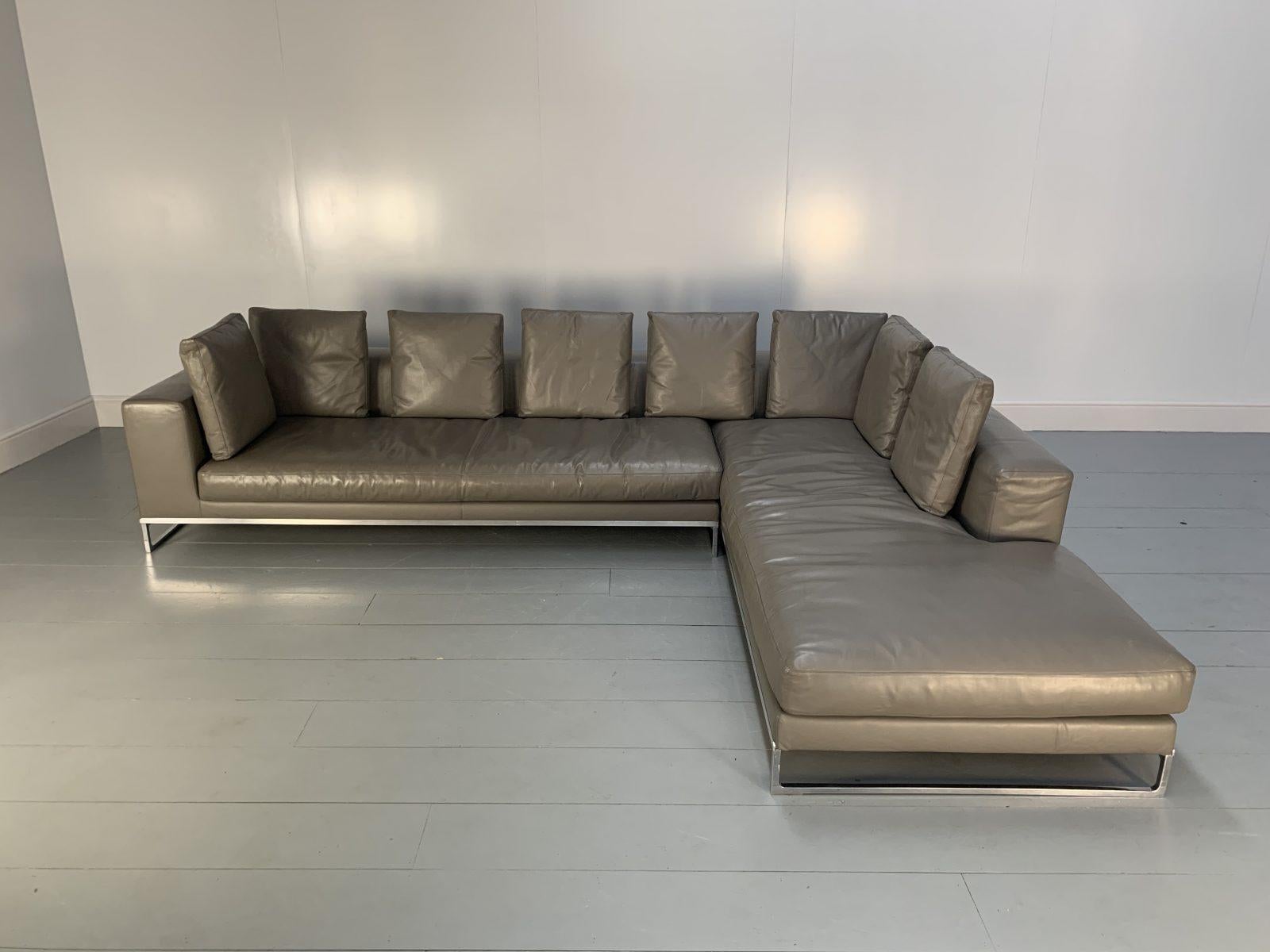 This is a large, iconic “Dadone” L-Shape Sectional Sofa from the “Maxalto” range of seating from the world renown Italian furniture house of B&B Italia.
 
In a world of temporary pleasures, B&B Italia create beautiful furniture that remains a joy