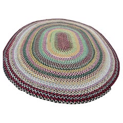 SUPERB  Antique American Folk Art Braided Rug - RR5142    SALE    ONE  HALF SALE