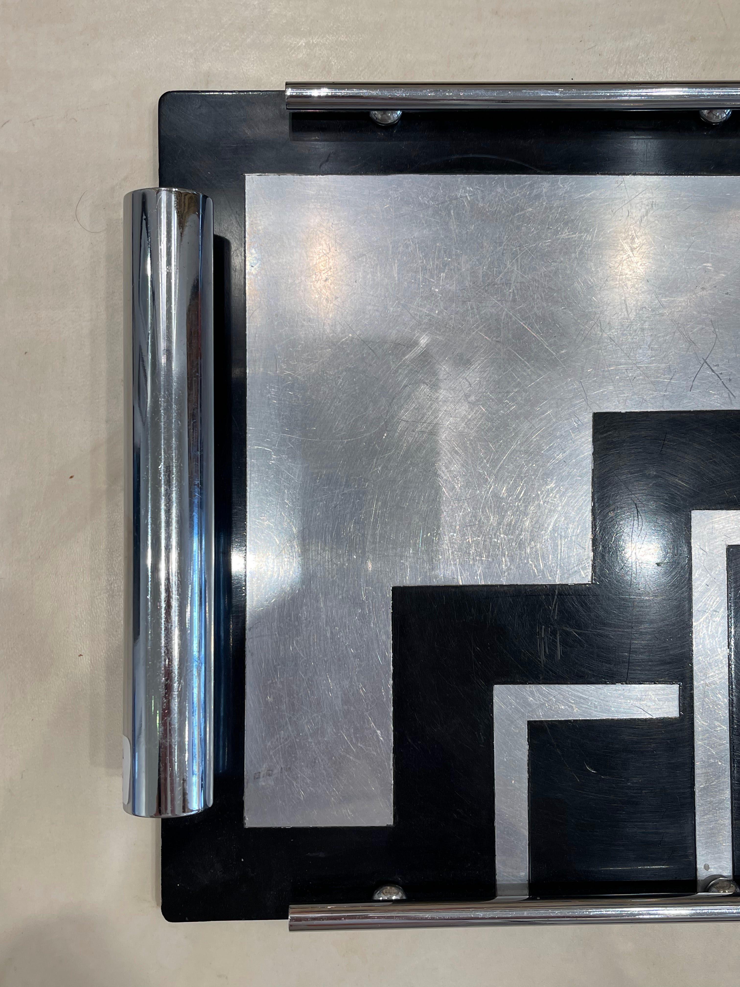 German Black Lacquered Tray, Bauhaus, Circa 1930