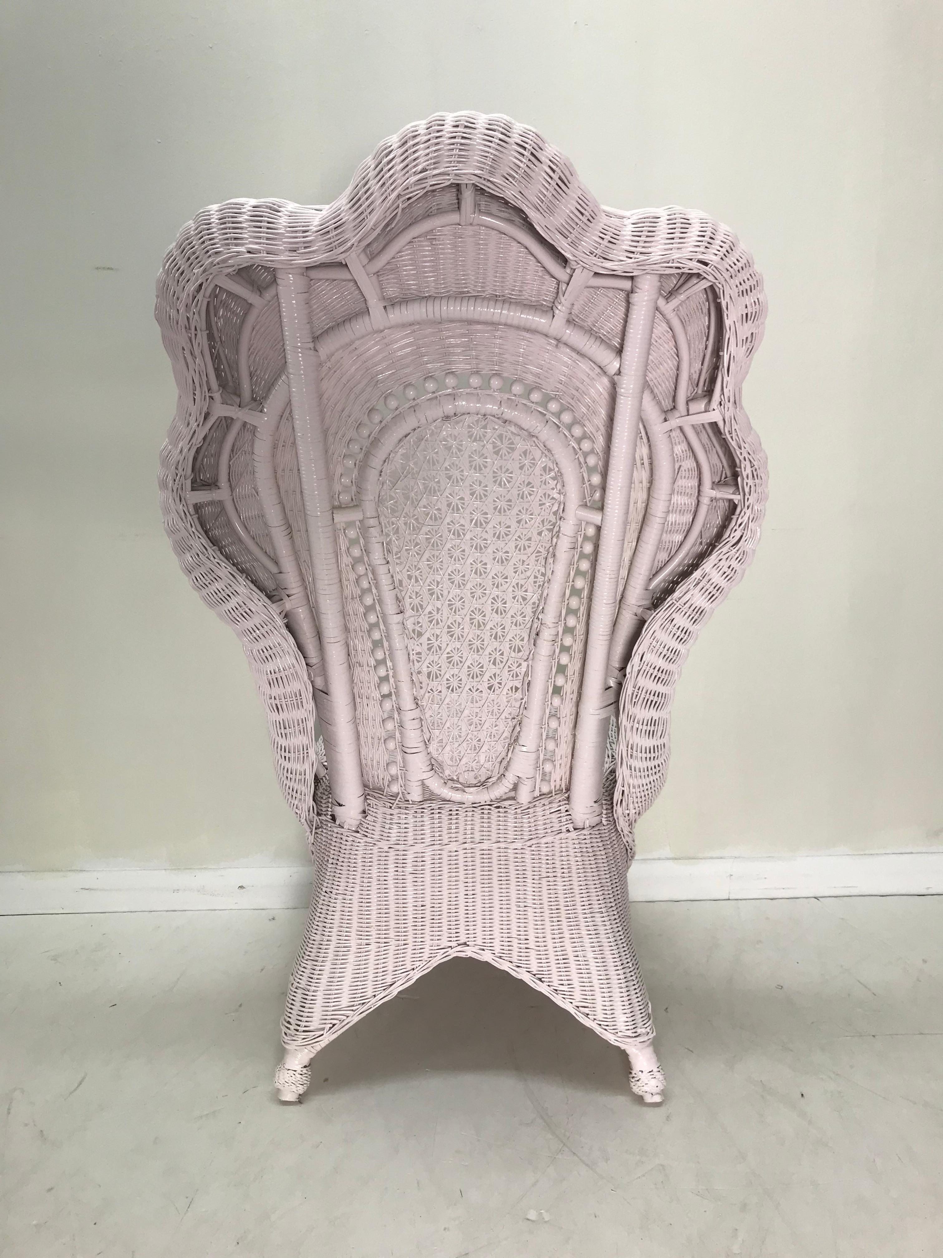 pink scallop chair