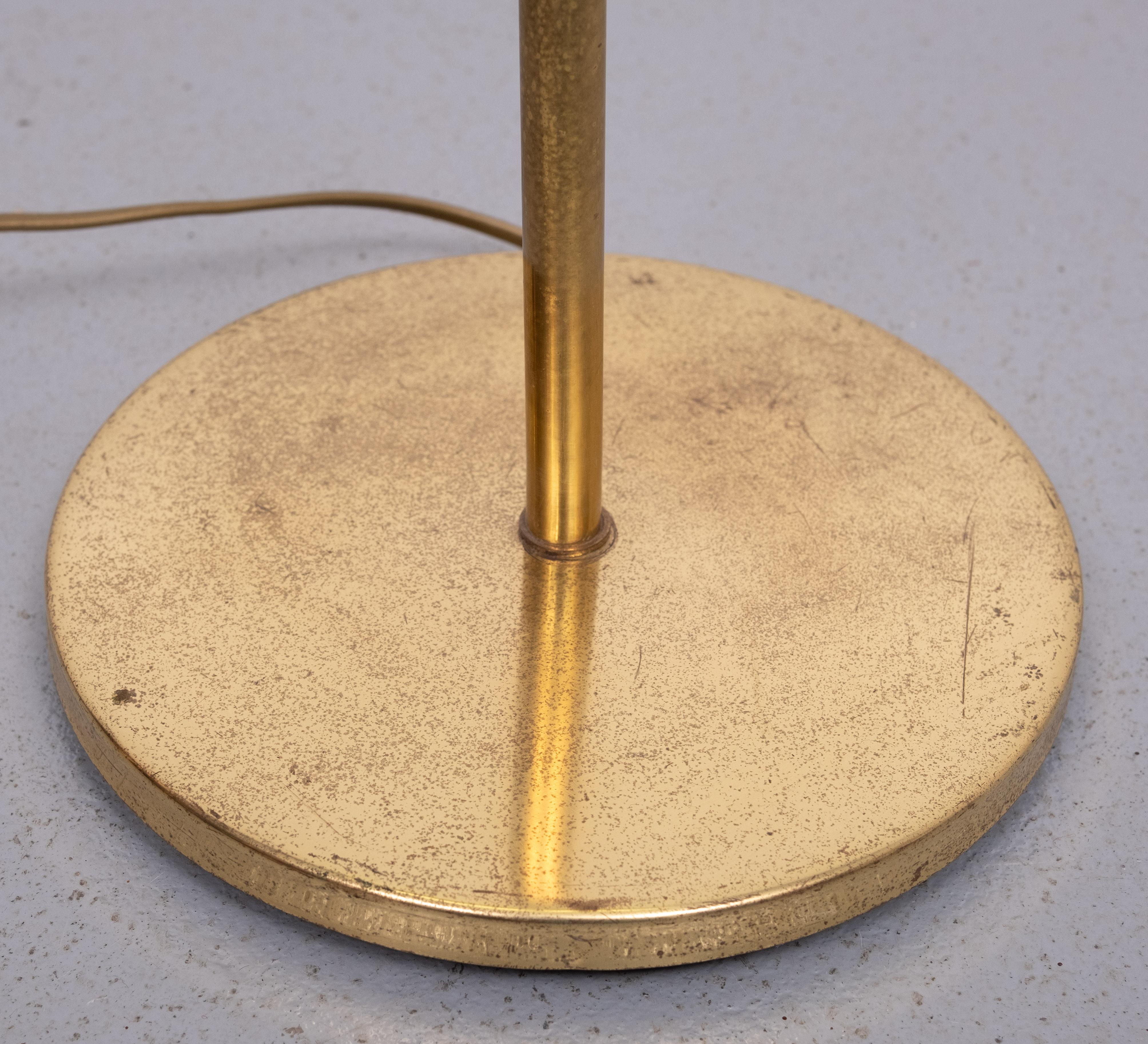 Late 20th Century Superb Brass adjustable halogen floor lamp  1980s