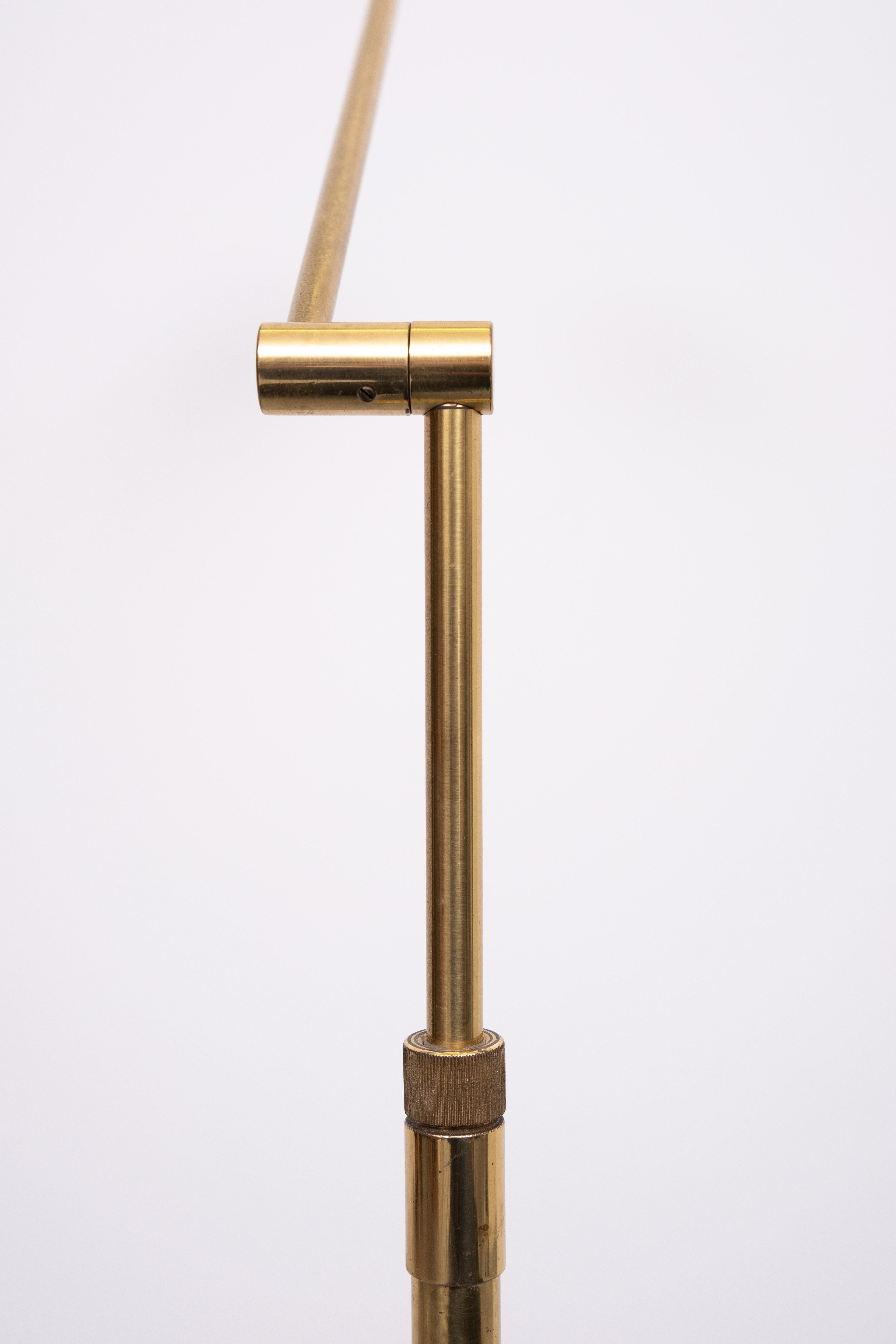 Superb Brass adjustable halogen floor lamp  1980s 1
