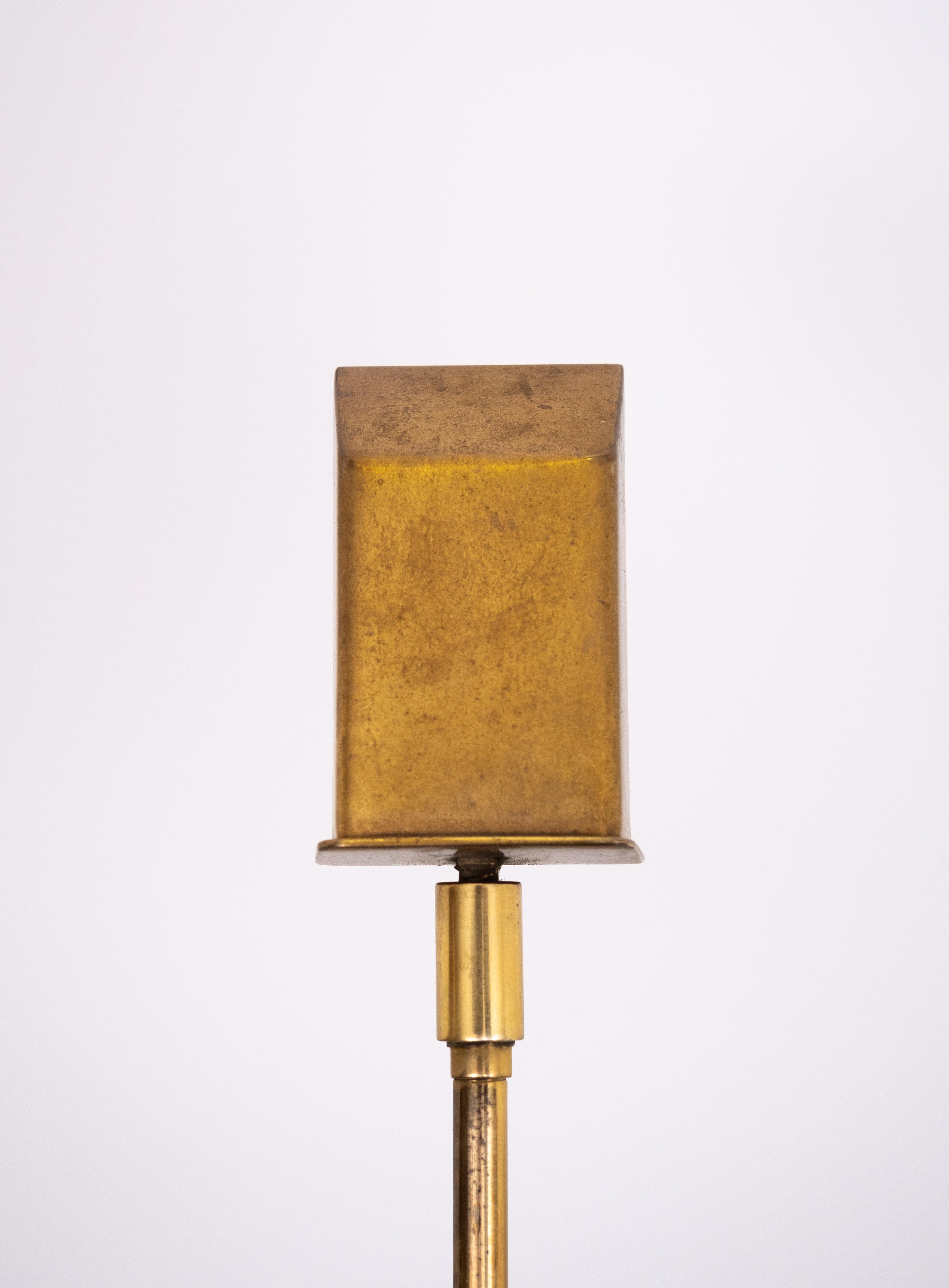 Superb Brass adjustable halogen floor lamp  1980s 3