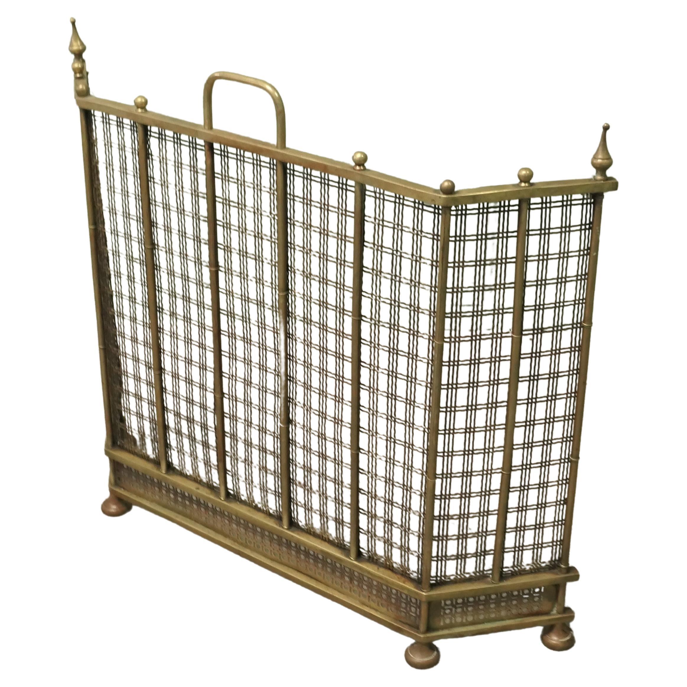 Superb Brass Fire Guard Screen For Sale