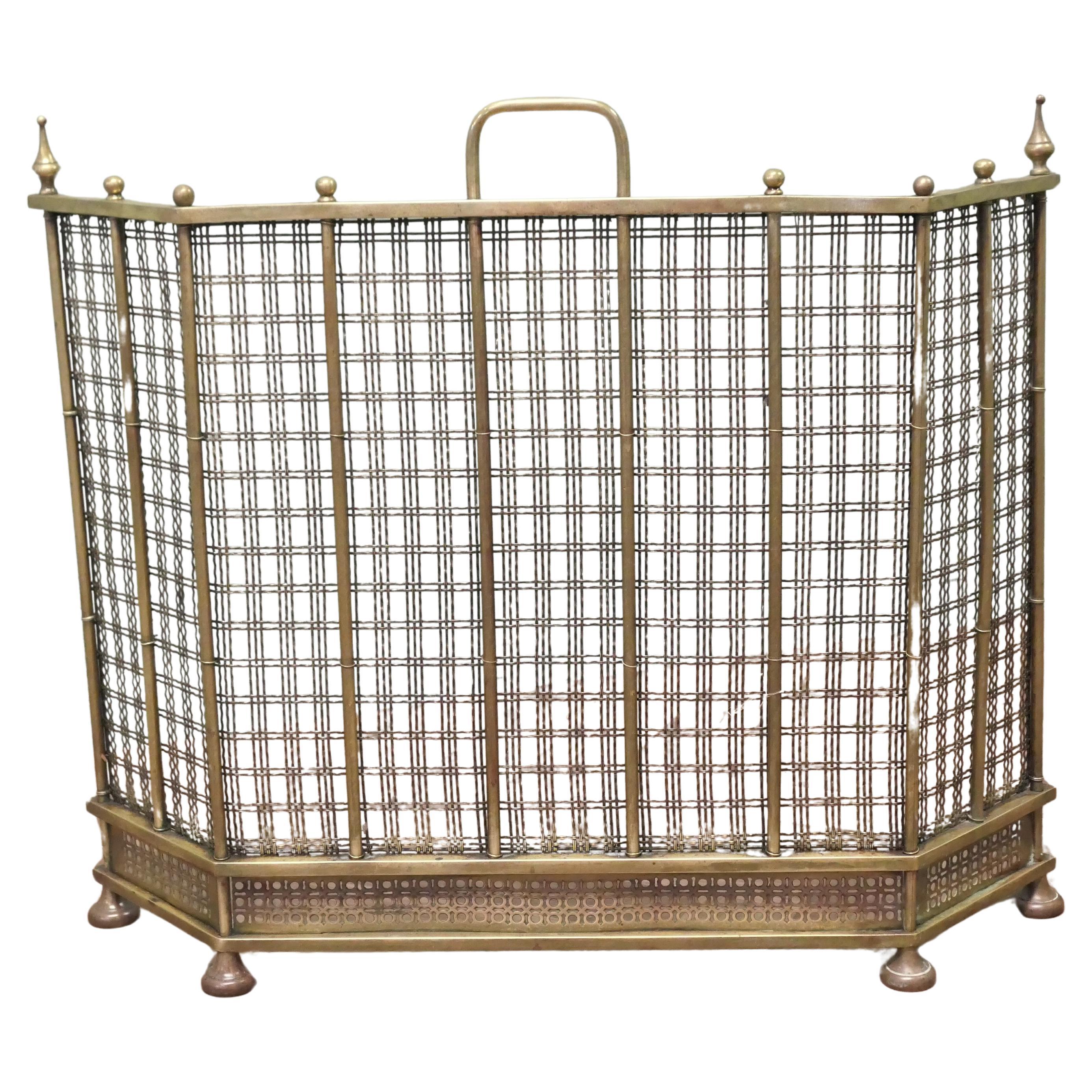 Superb Brass Fire Guard Screen  This is a Fine Quality Screen, it is designed to