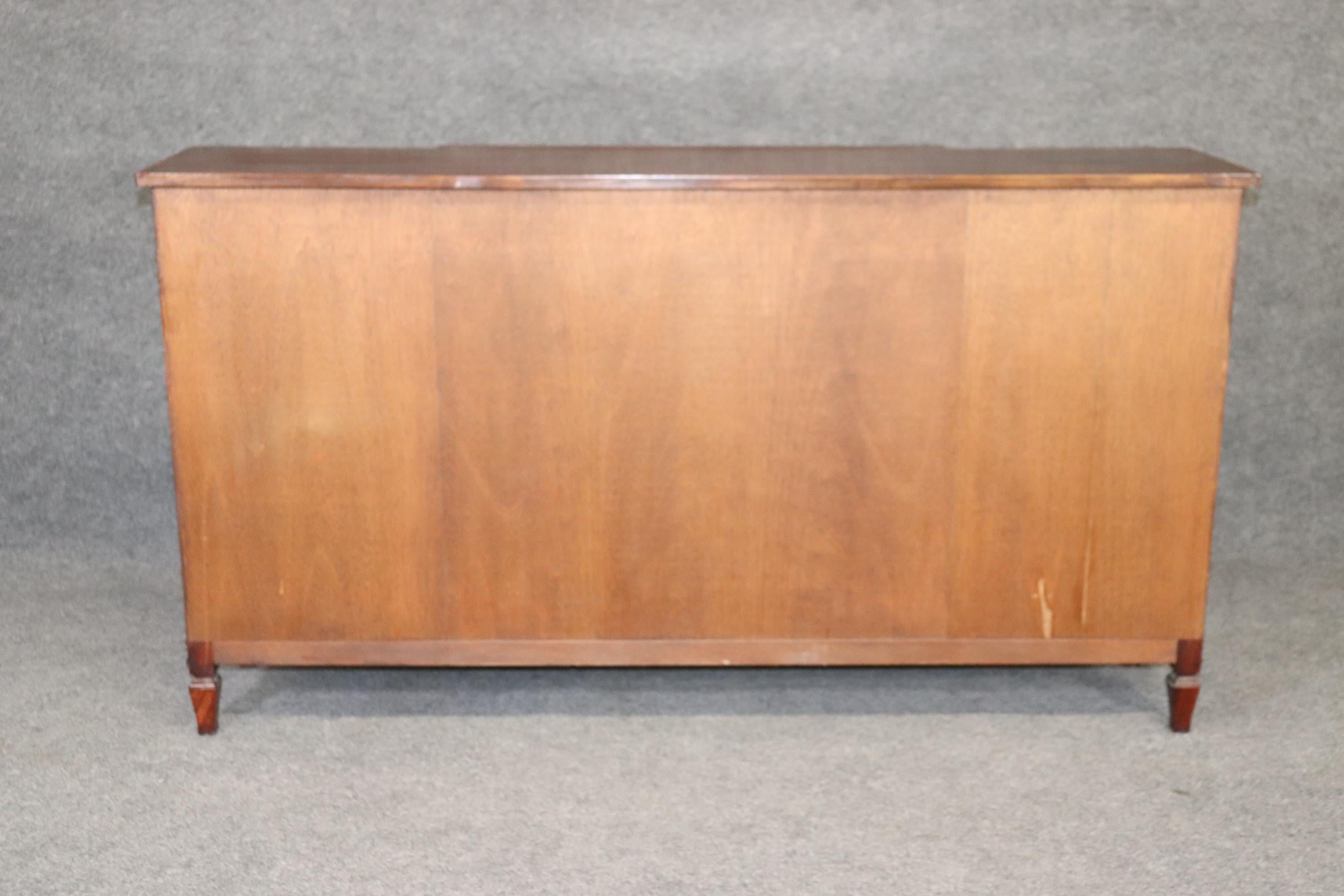 Mid-20th Century Superb Brass Mounted Rosewood Maison Jansen Attributed Mirrored Sideboard 