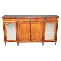 Superb Brass Mounted Rosewood Maison Jansen Attributed Mirrored Sideboard 
