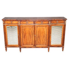 Superb Brass Mounted Rosewood Maison Jansen Attributed Mirrored Sideboard