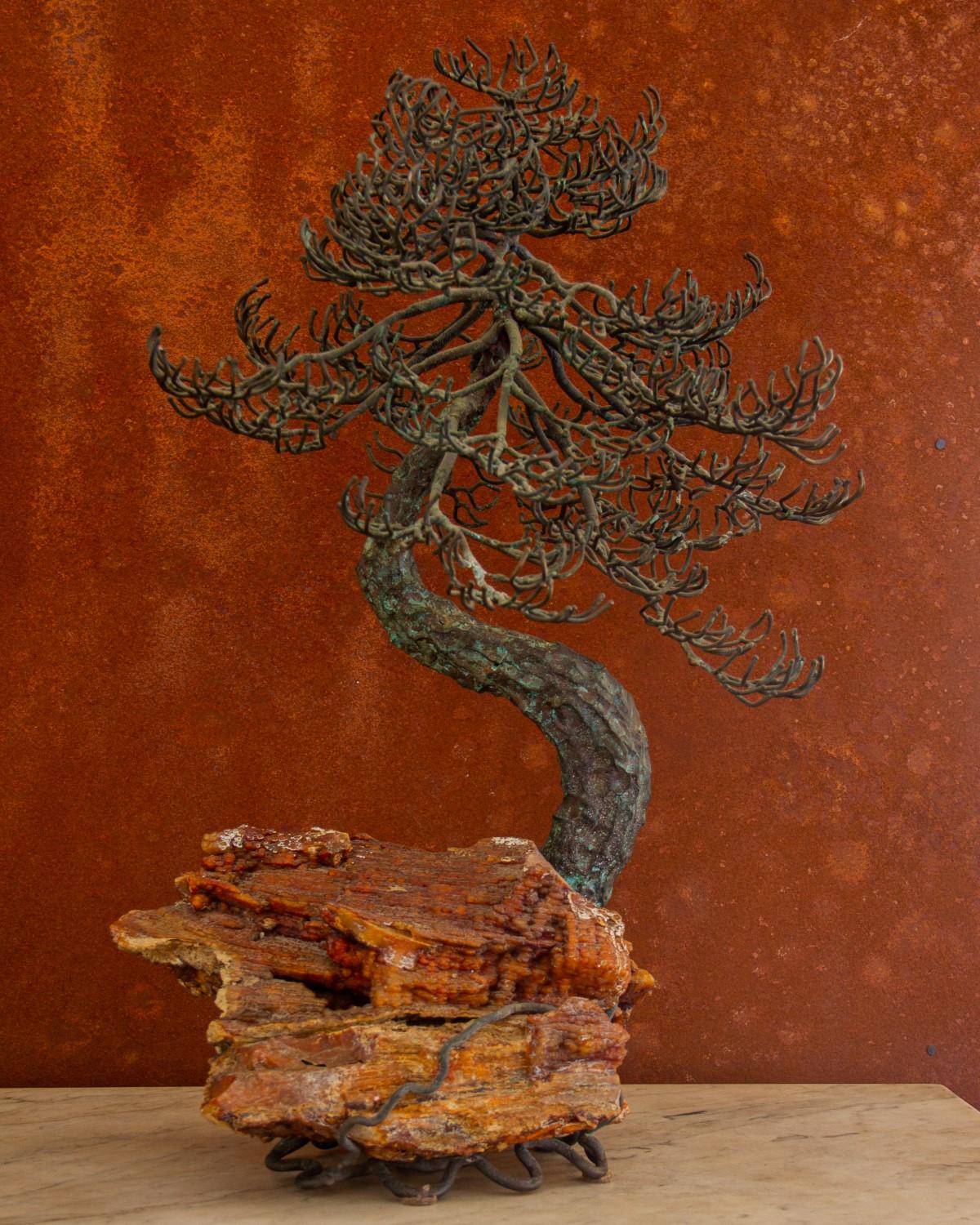Superb Bronze Bonsai Tree Table Sculpture 1960s 1
