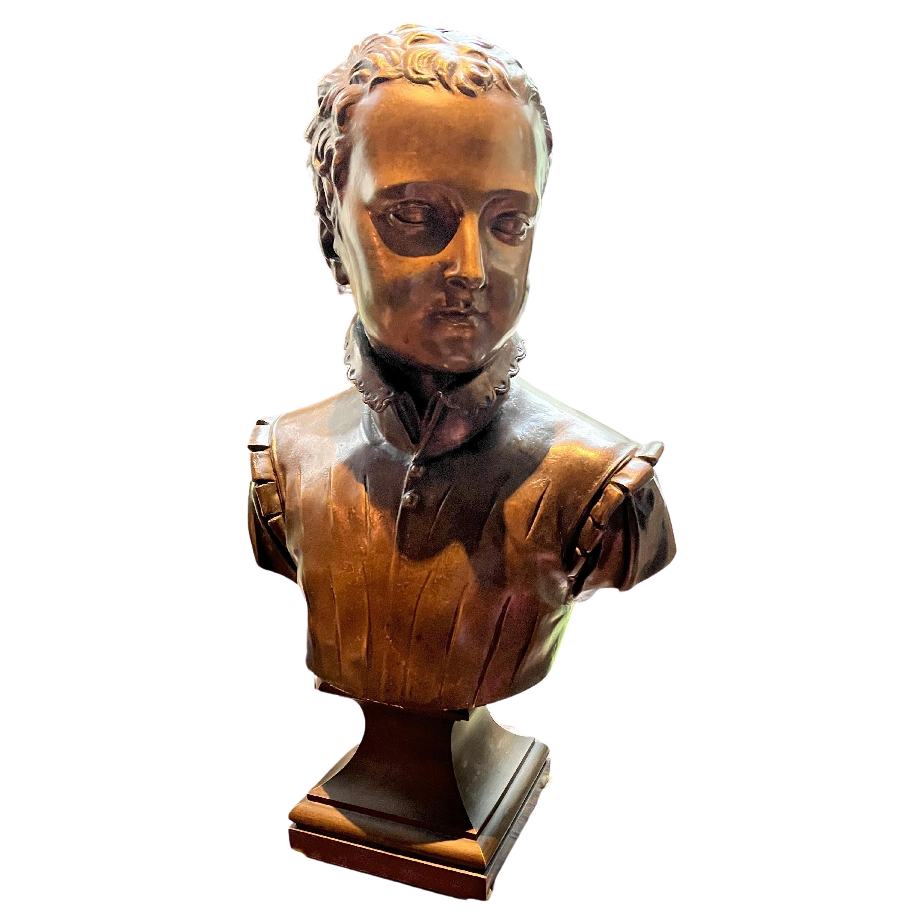 Superb Bronze Bust of Henri IV For Sale