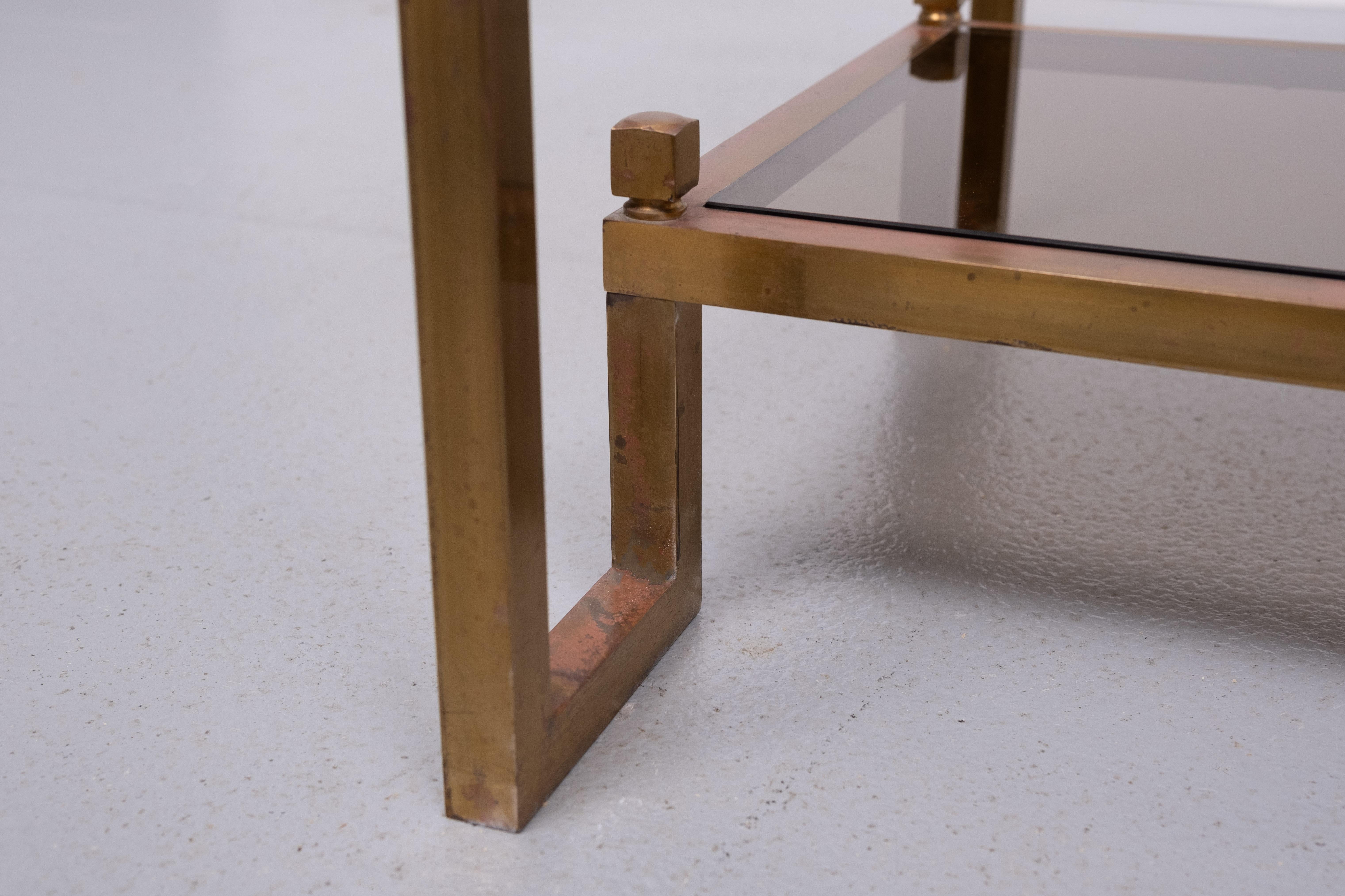 French Superb Bronze Coffee table 1960s France For Sale