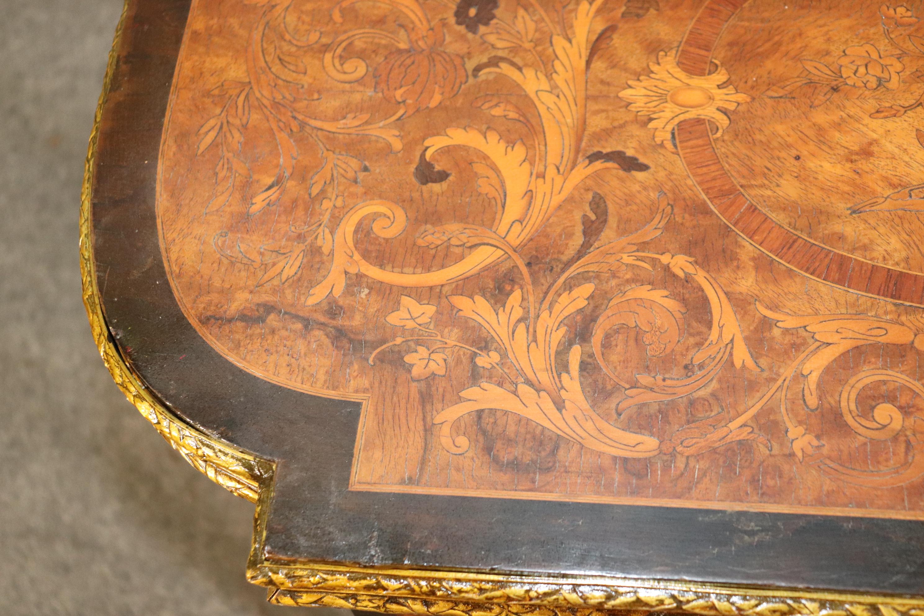 Superb Bronze Mounted Inlaid Walnut Ebonized French Games Table Circa 1870 For Sale 7