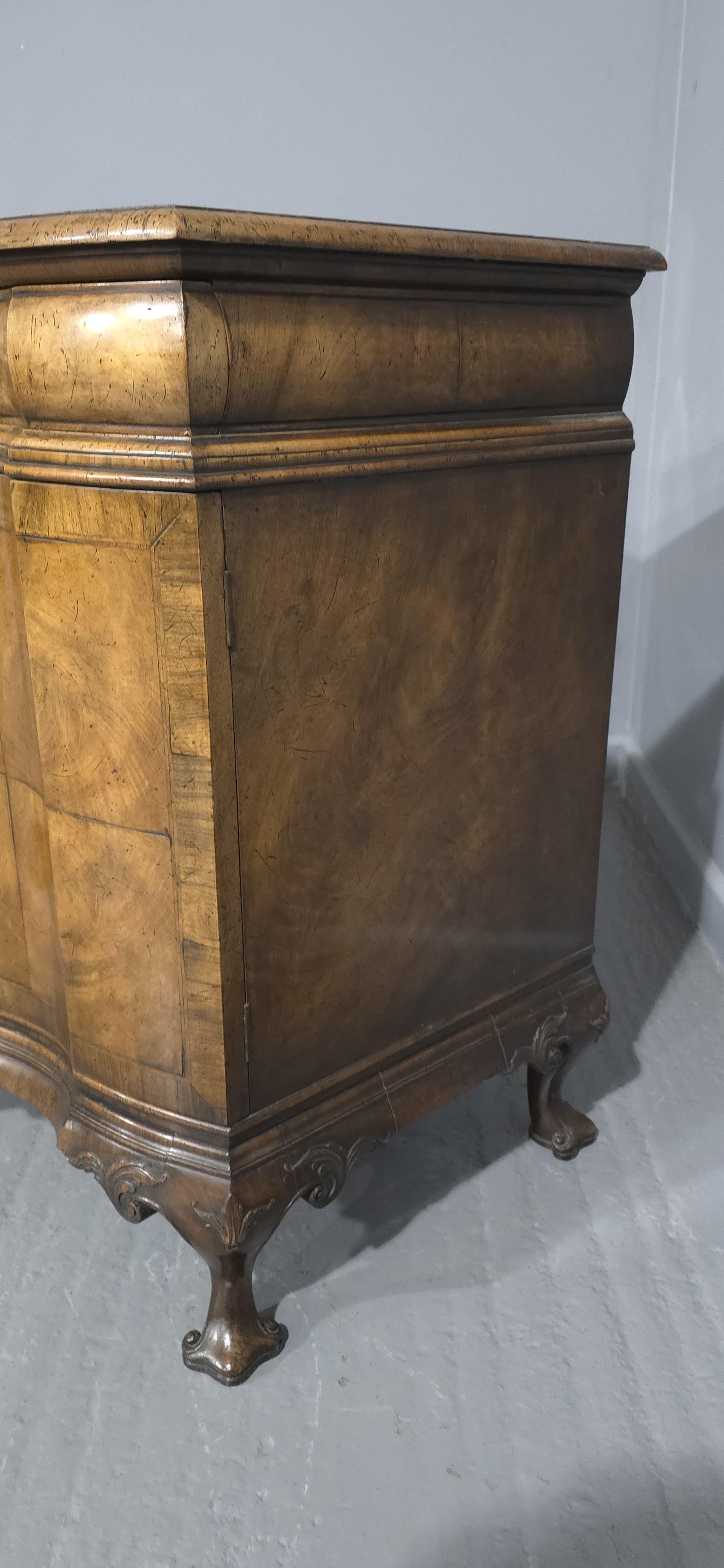 Superb Burr Walnut Commode Side Cabinet For Sale 3