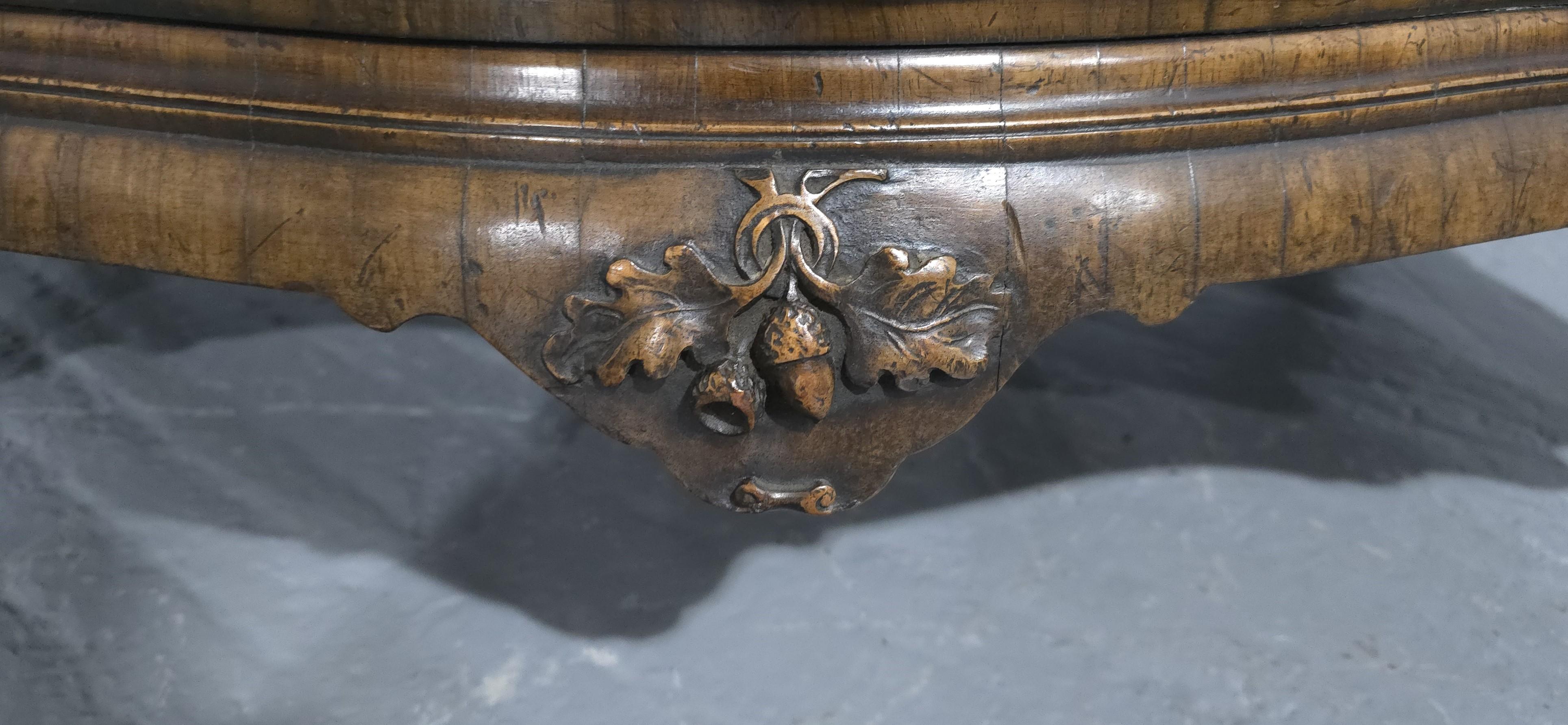 Superb Burr Walnut Commode Side Cabinet For Sale 4