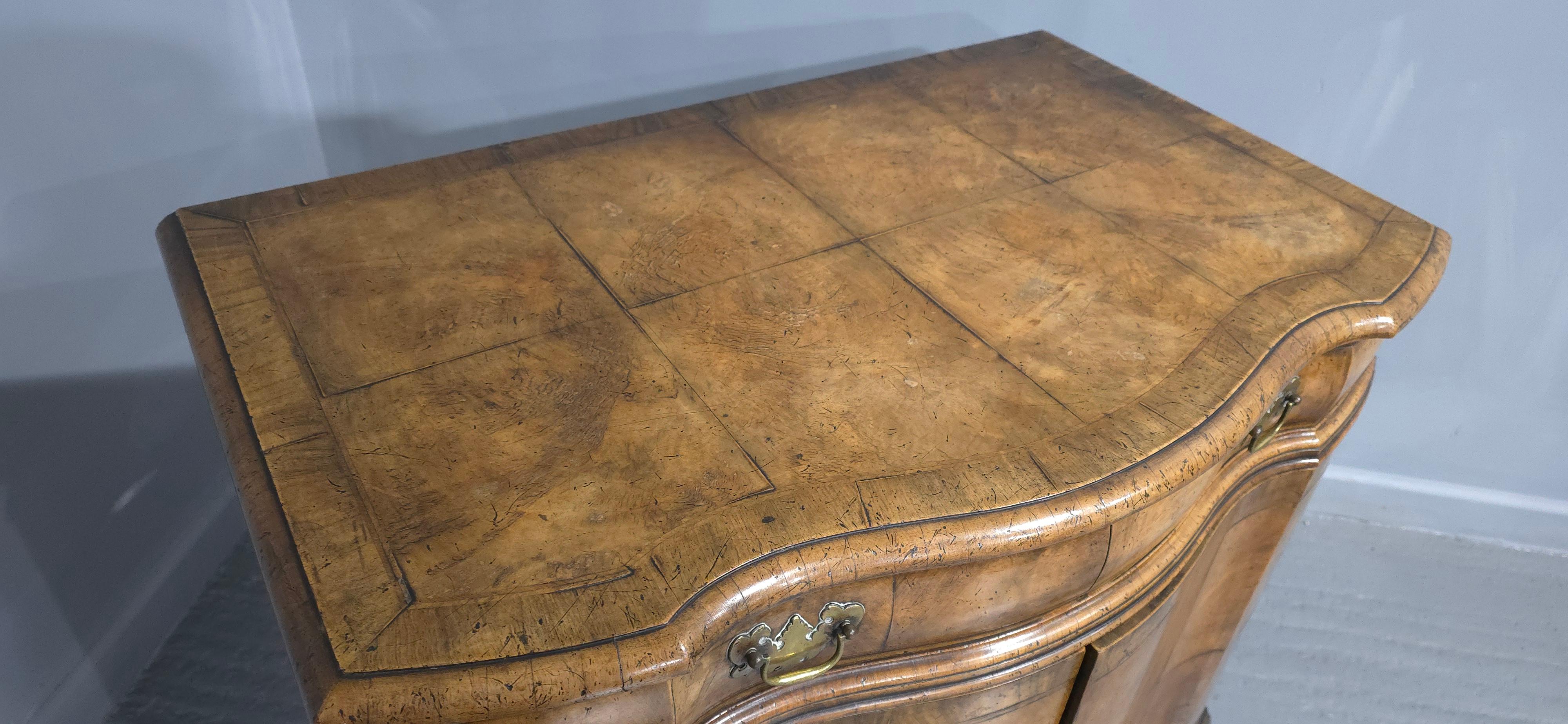 Superb Burr Walnut Commode Side Cabinet For Sale 1