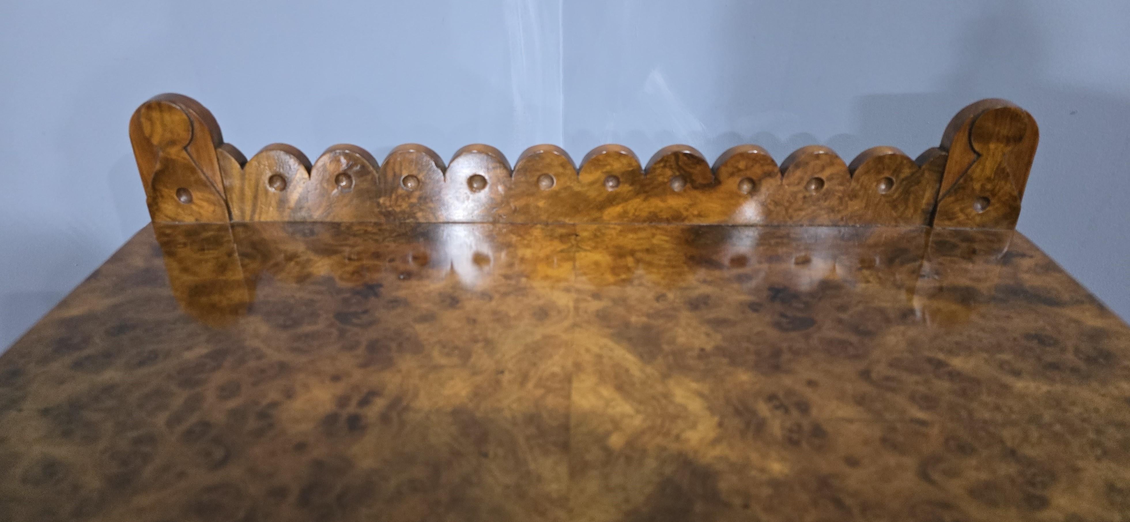 Superb Burr Walnut Console Hall Table For Sale 2