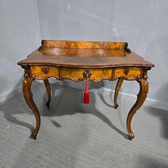 Superb Burr Walnut Dressing Side Table