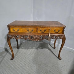 Superb Burr Walnut Side Table Console