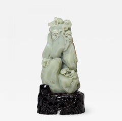 Superb Celadon Jade Boulder Mountain
