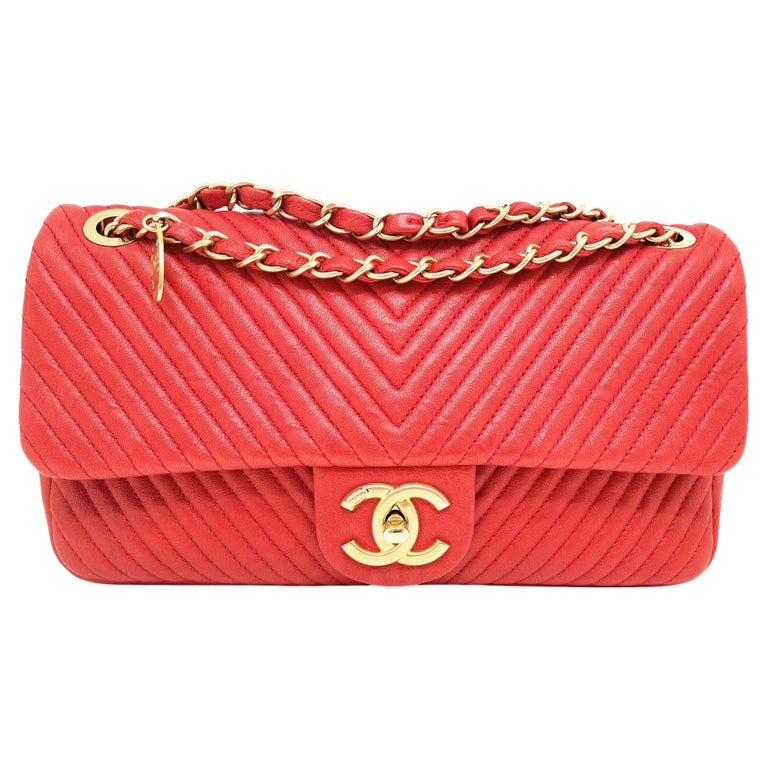 Vintage Red Chanel Bag - 95 For Sale on 1stDibs  medium leather shoulder  bag, medium satchel, chanel lipstick