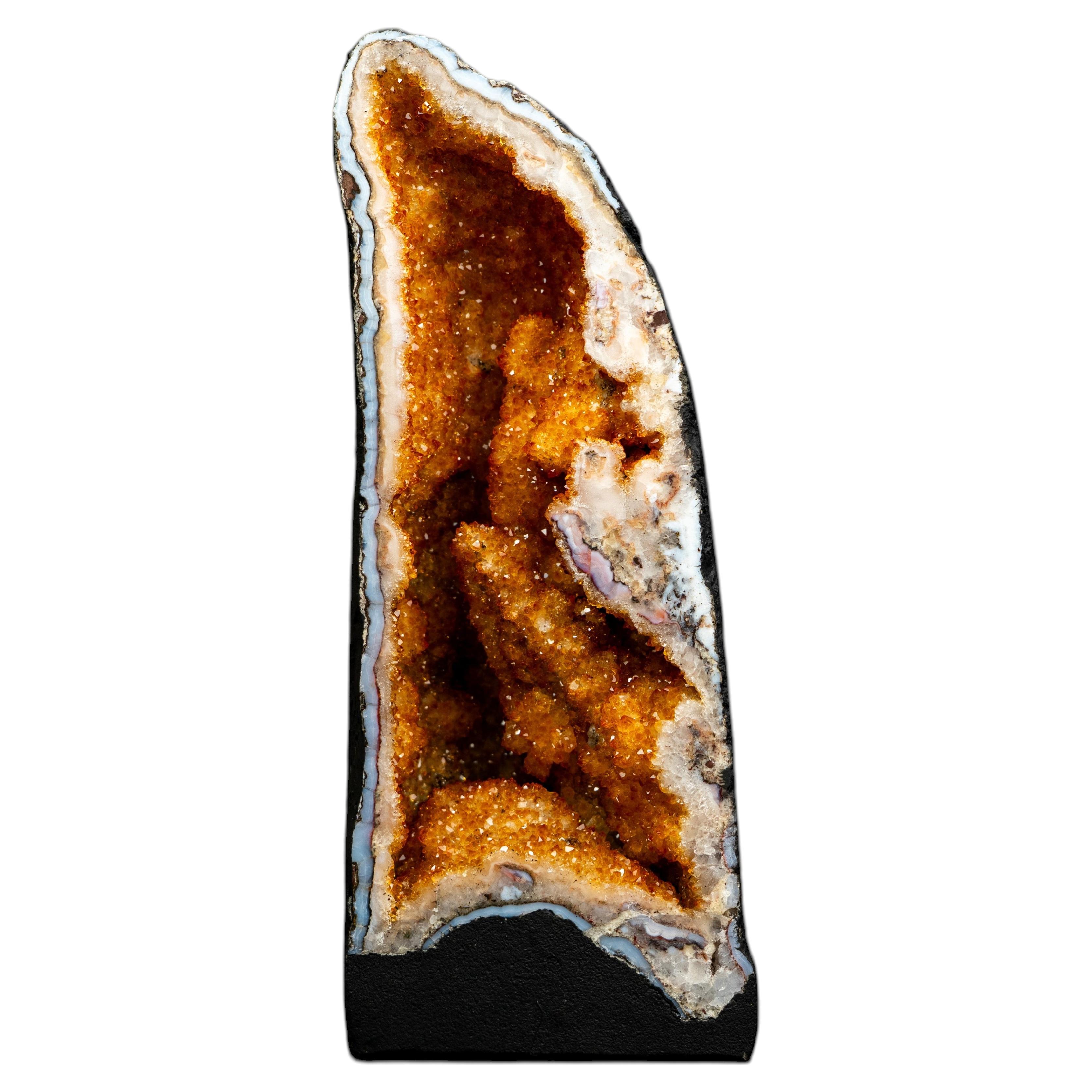 Superb Citrine Crystal Geode Cathedral For Sale