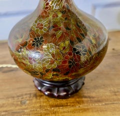 Superb Cloisonné Baluster Urn Table Lamp