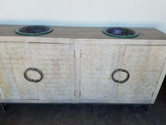 Superb Contemporary Vanity with Two Sink with Moroccan Style