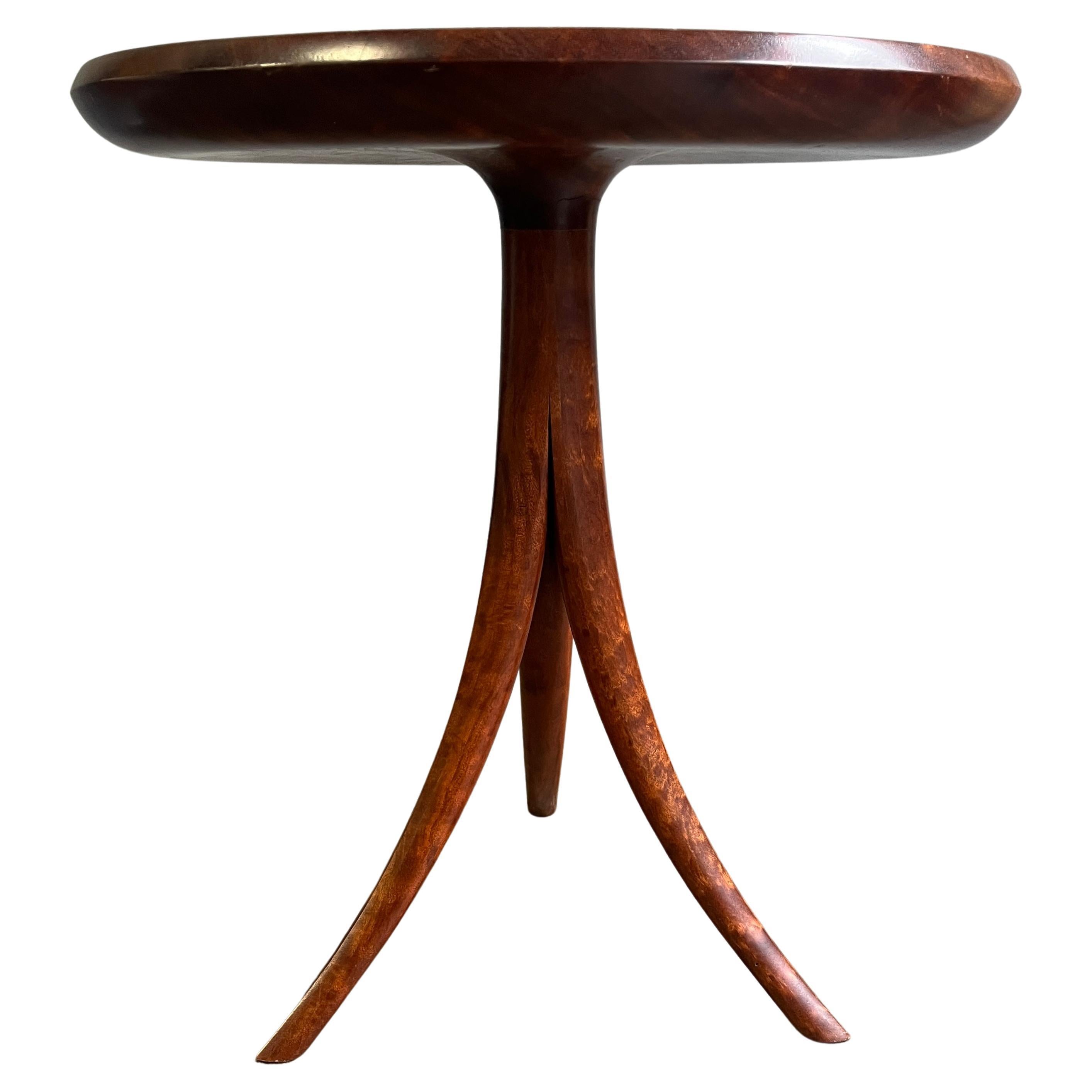 American Craftsman Superbe table à vin tripode David N. Ebner Studio Craft en vente
