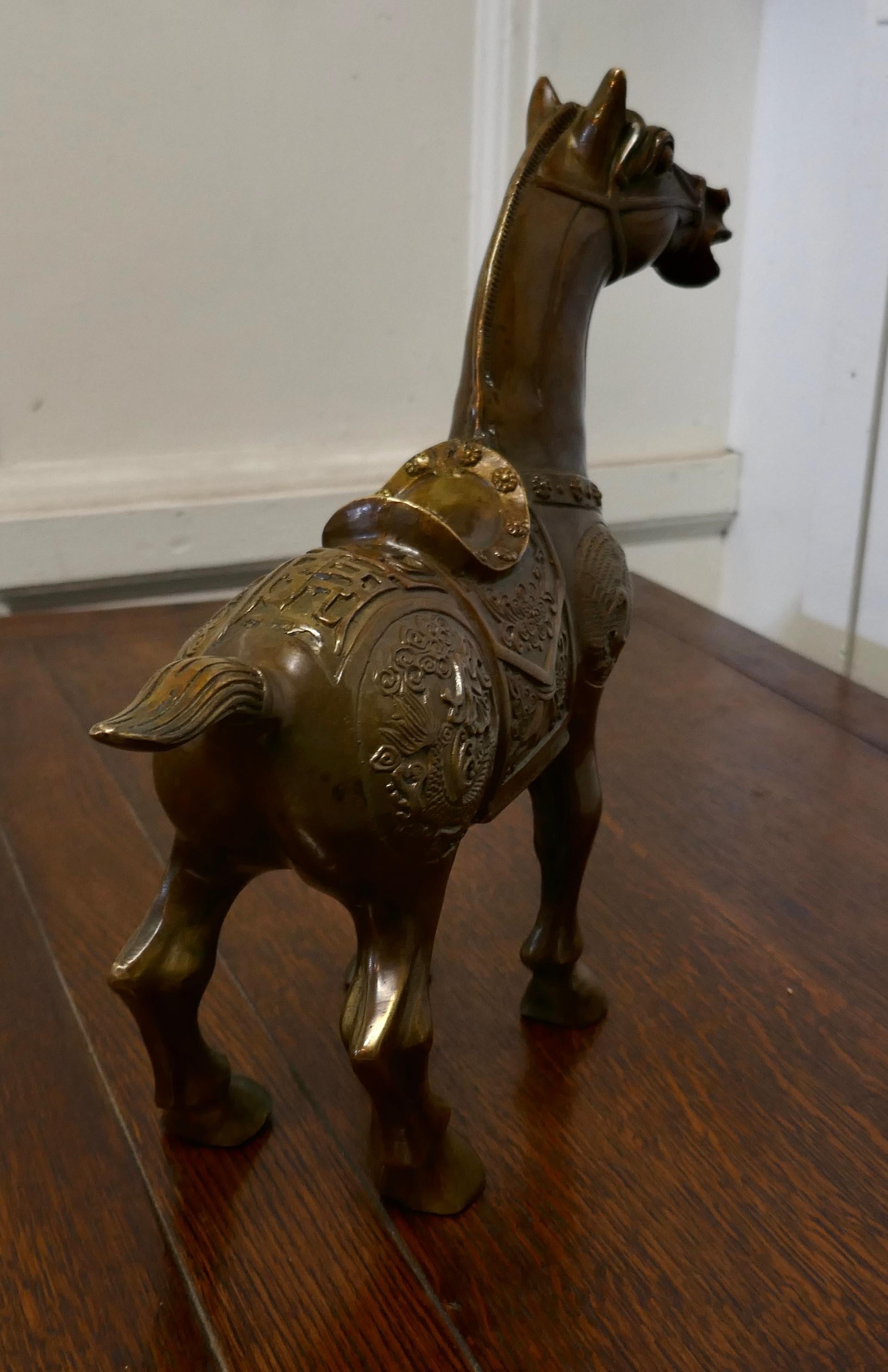 Superb Decorated Bronze Tang Horse For Sale 3