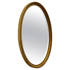 Magnífico Espejo de Pared Dorado Ovalado Decorativo Grande