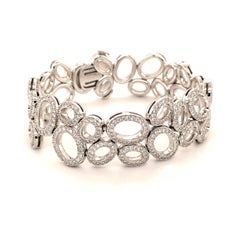 Superbo bracciale di diamanti in oro bianco di Gubelin