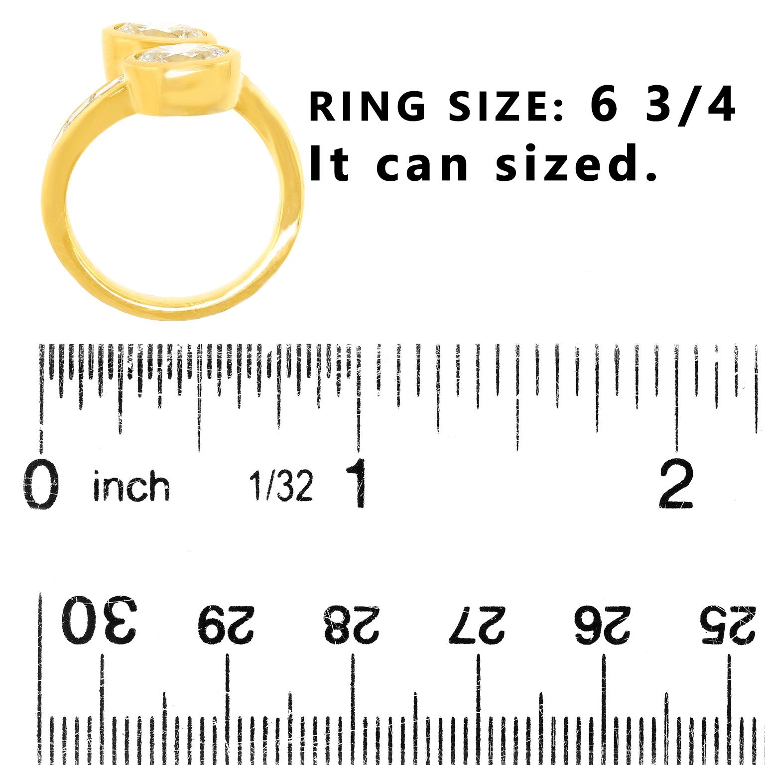 Wunderschöner Diamant-Crossover-Ring im Angebot 1