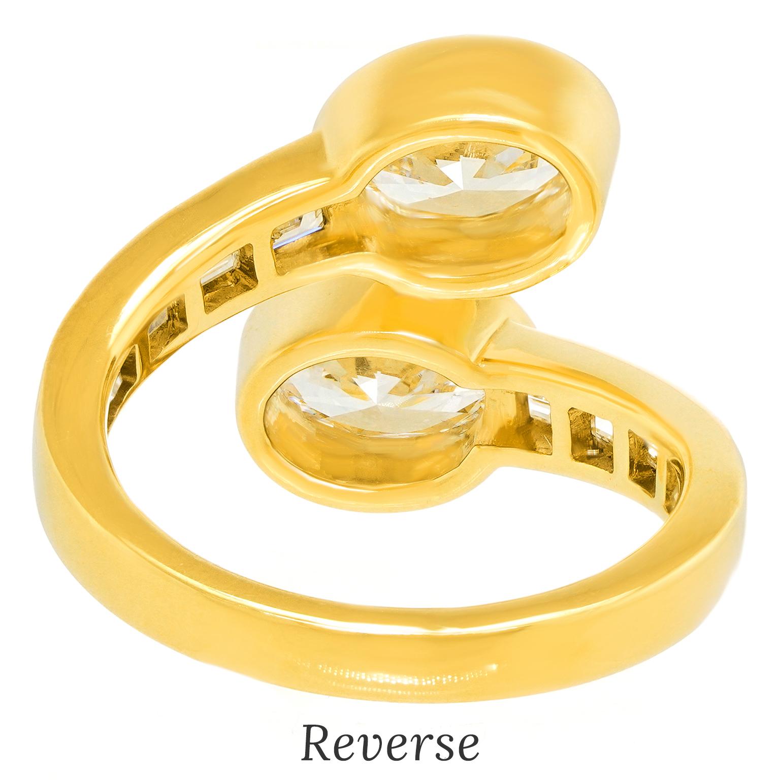 Wunderschöner Diamant-Crossover-Ring im Angebot 4