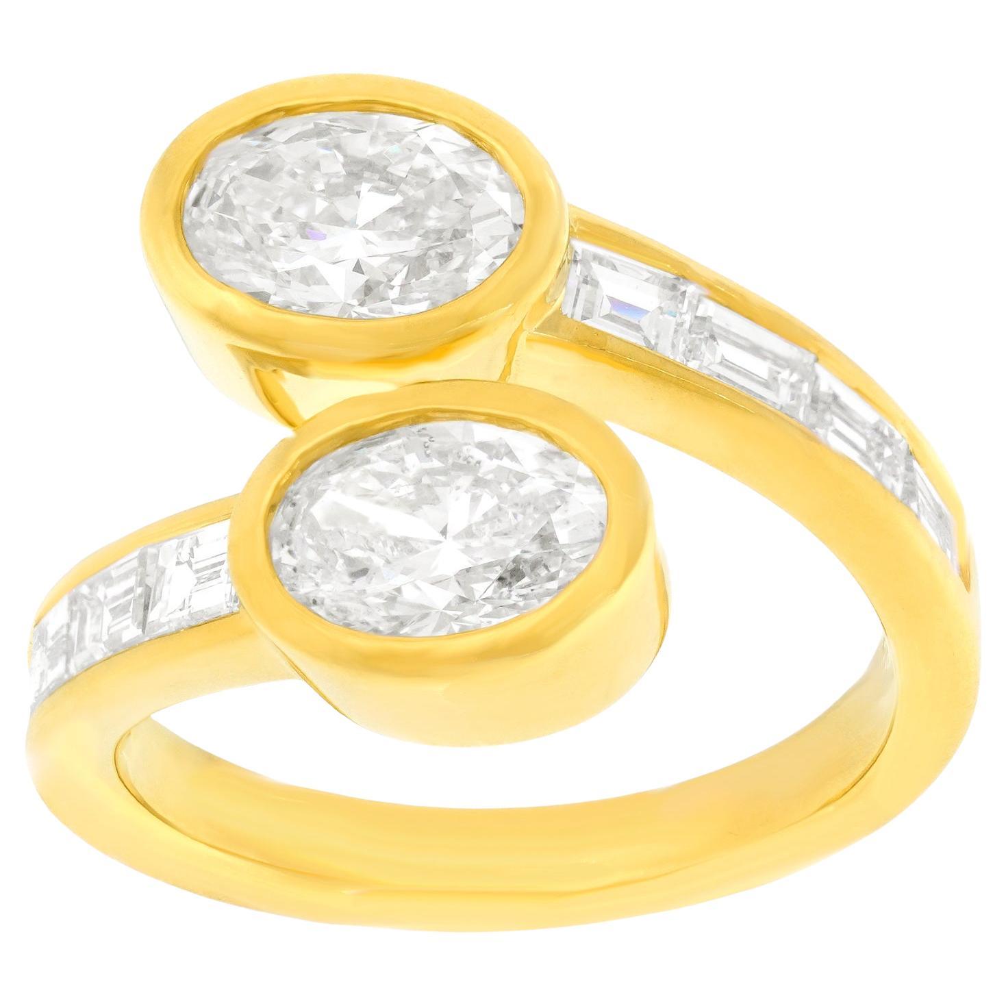 Wunderschöner Diamant-Crossover-Ring