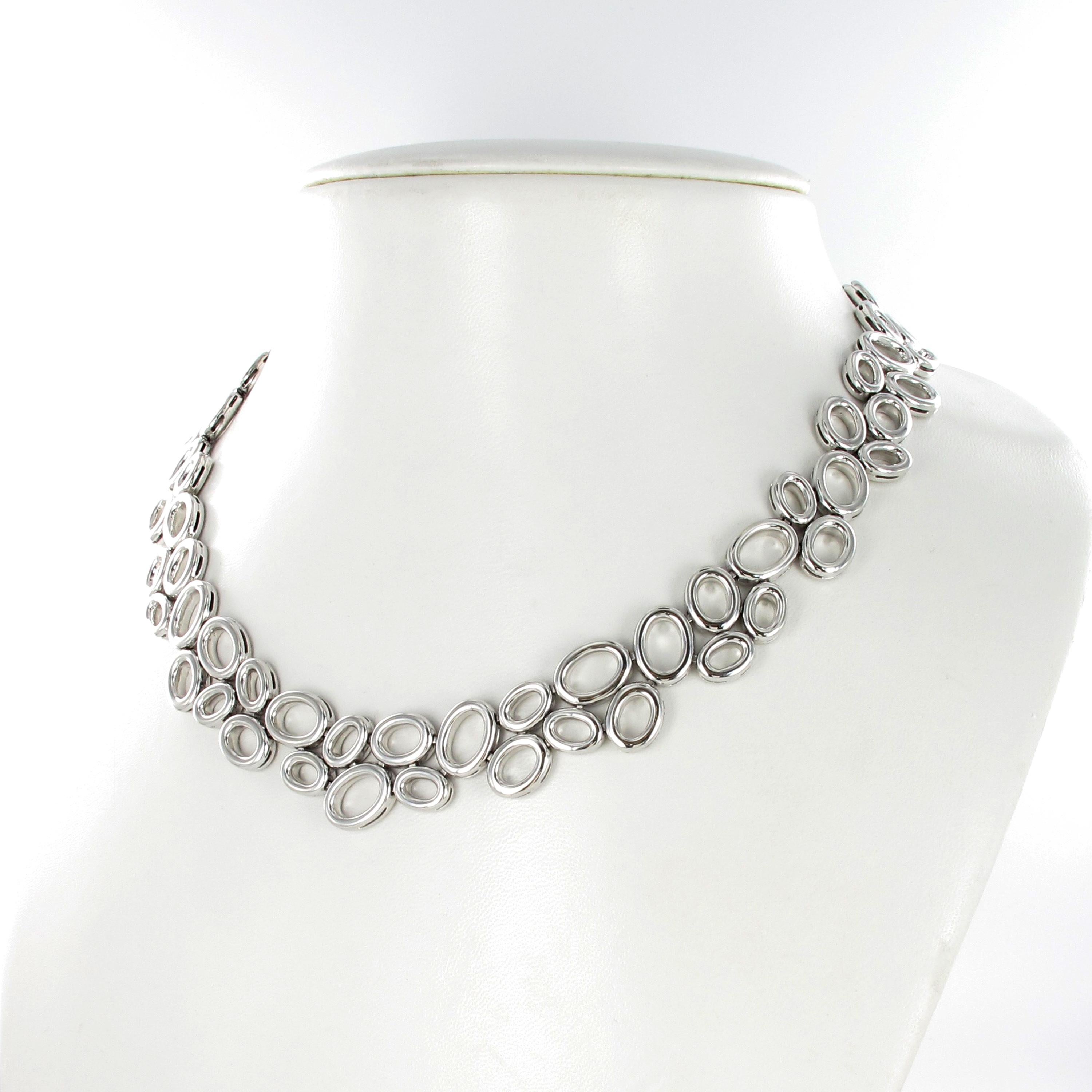 Contemporary Superb Diamond Necklace in White Gold by Gübelin For Sale