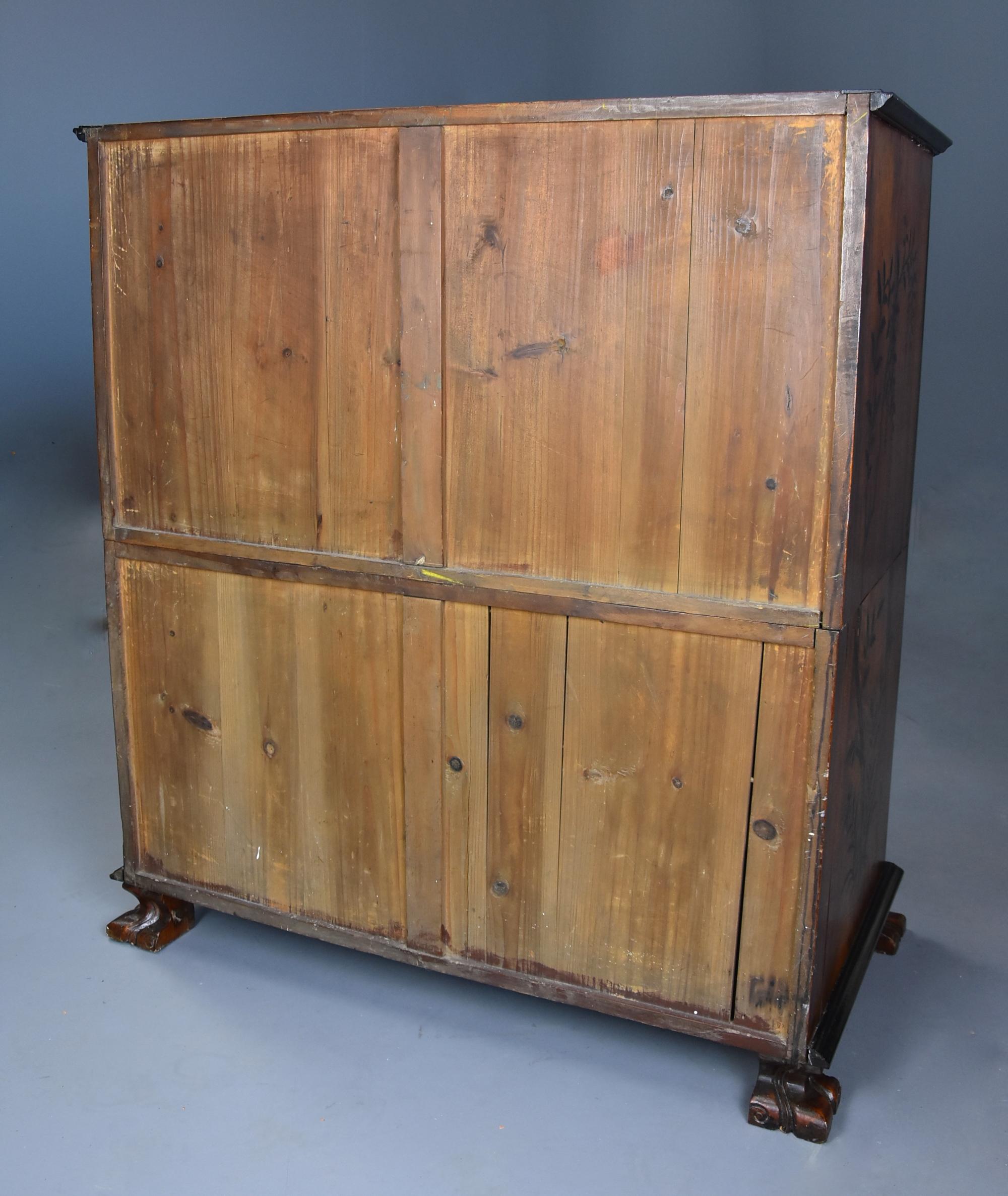 Superb Early 19th Century Anglo Chinese Camphor Wood Campaign Secretaire Chest For Sale 10