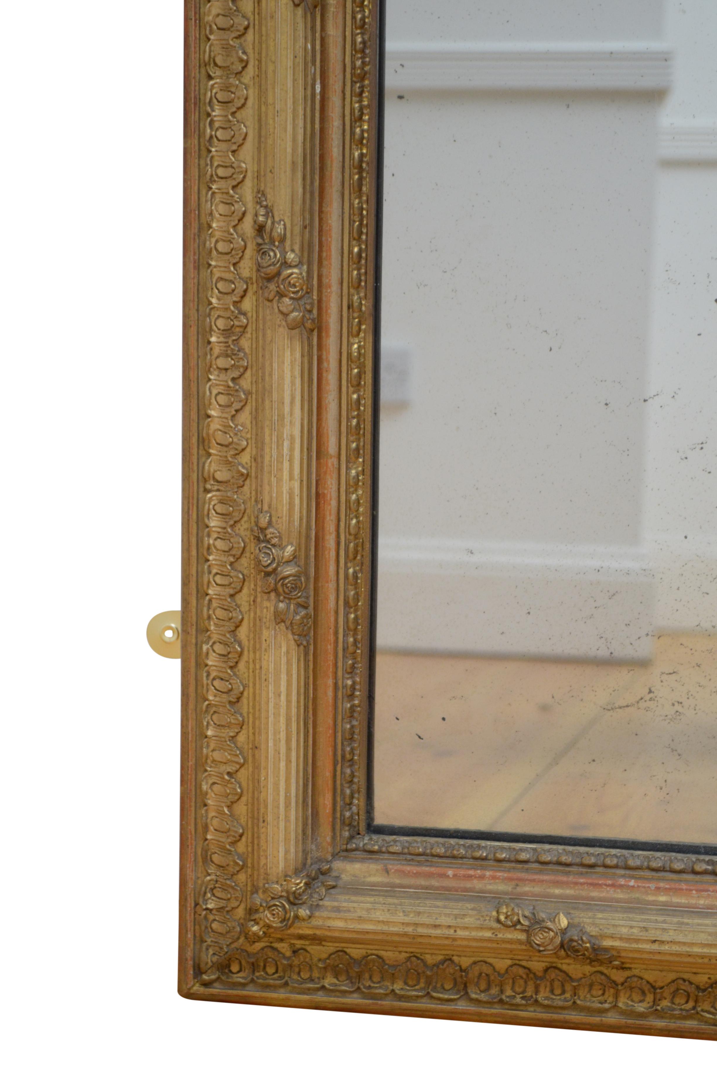 Superb Early 19th Century Giltwood Mirror In Good Condition In Whaley Bridge, GB
