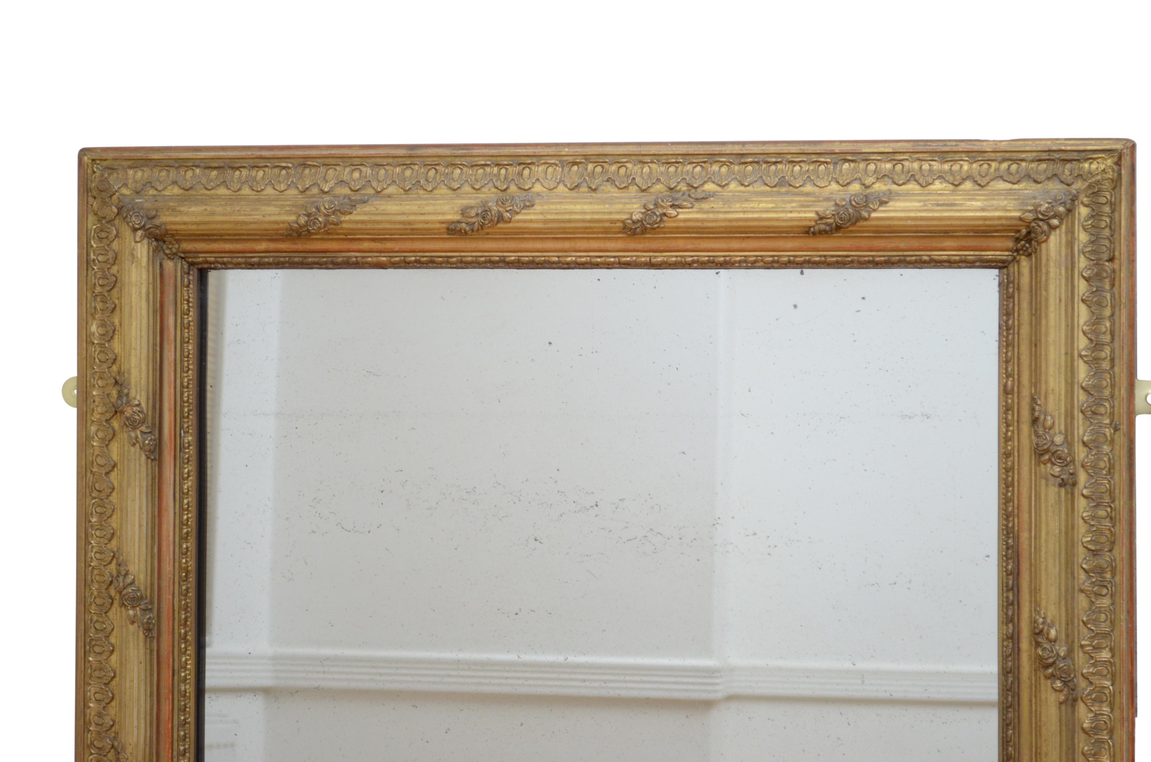 Superb Early 19th Century Giltwood Mirror 3