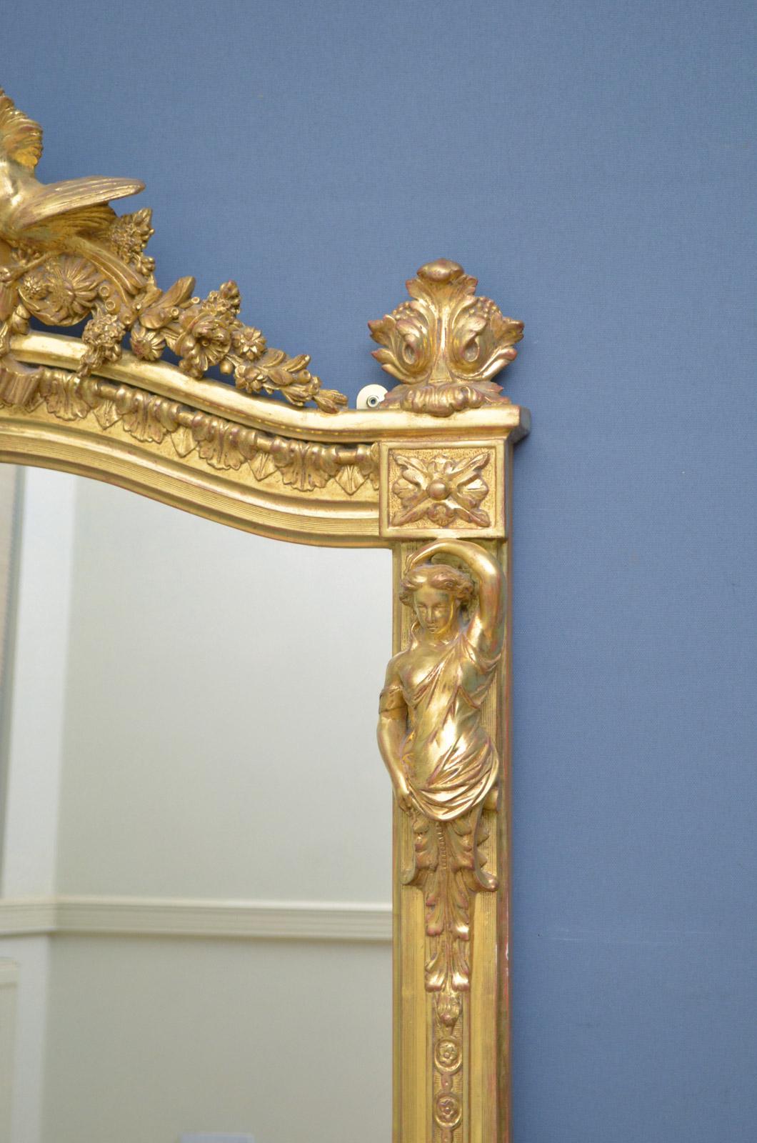 Superb Early 19th Century Giltwood Pier Mirror 4