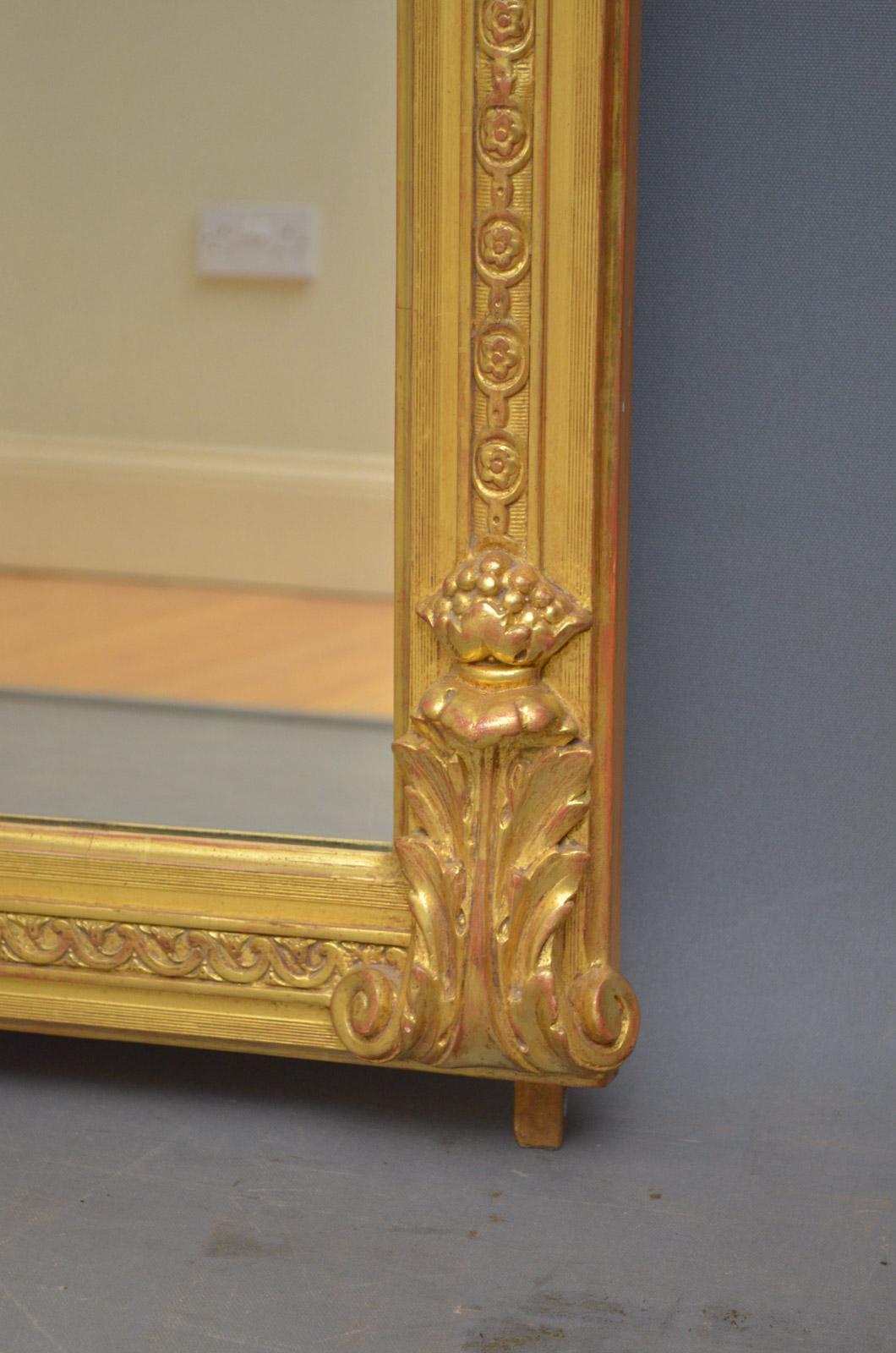 Superb Early 19th Century Giltwood Pier Mirror 6