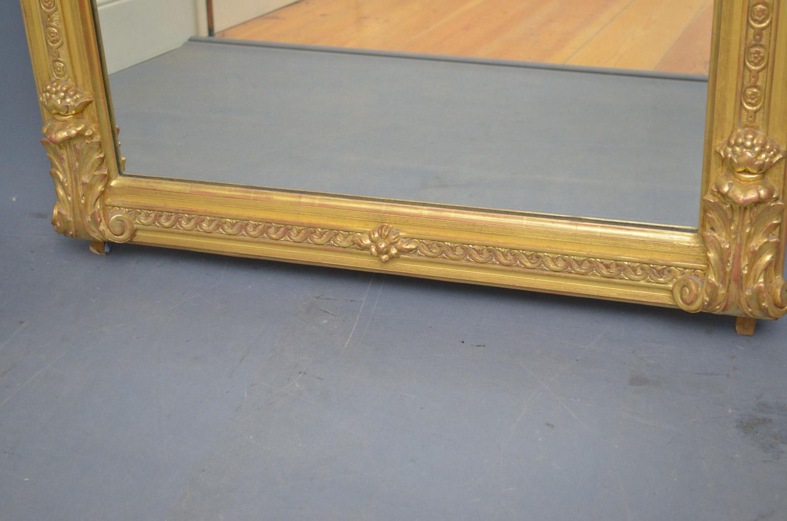 Superb Early 19th Century Giltwood Pier Mirror 7
